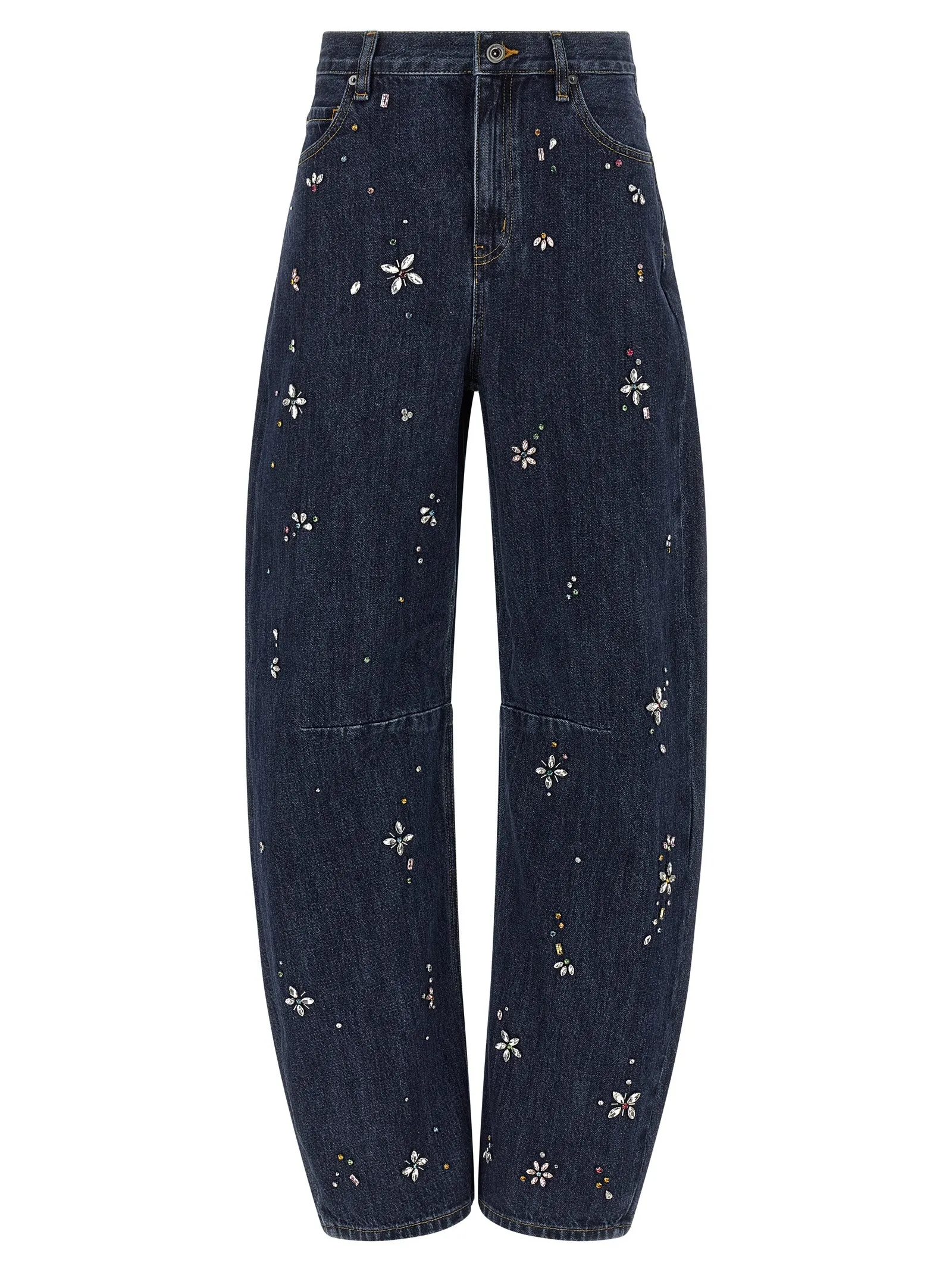 Barrel Leg Jeans Blu