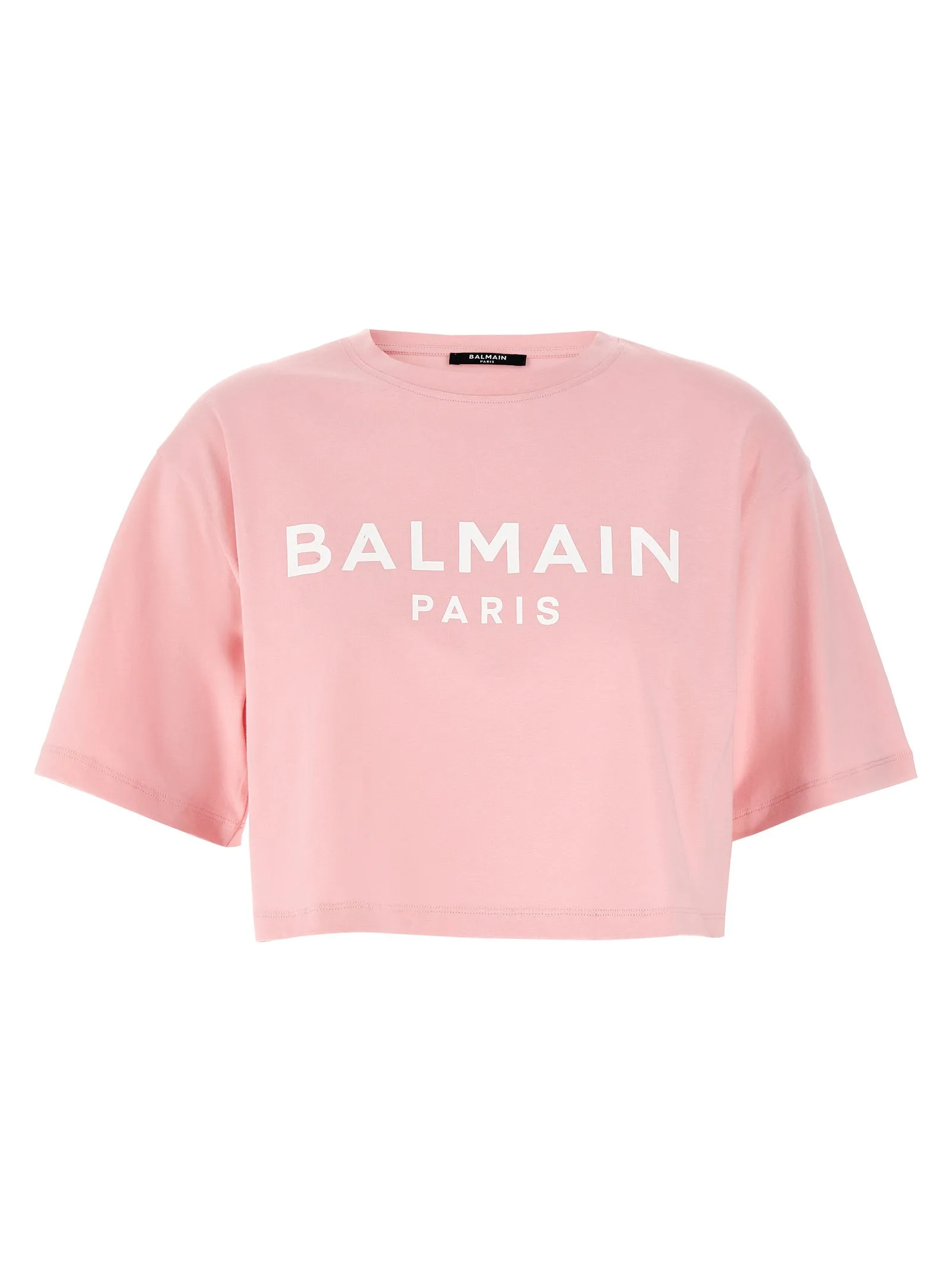 Logo Crop T Shirt Rosa