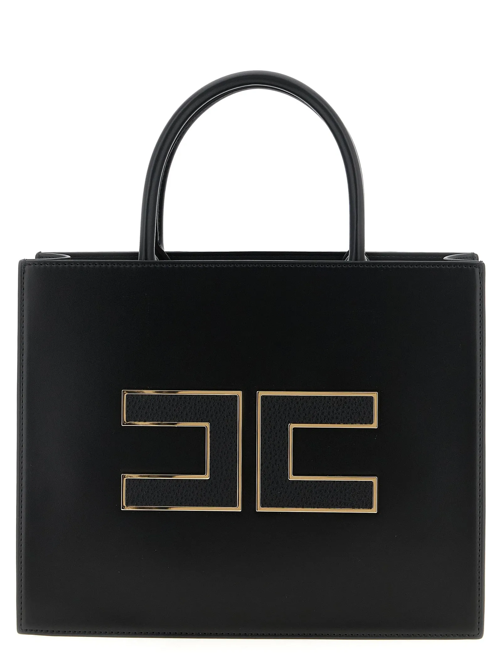 Large Logo Shopping Bag Tote Nero