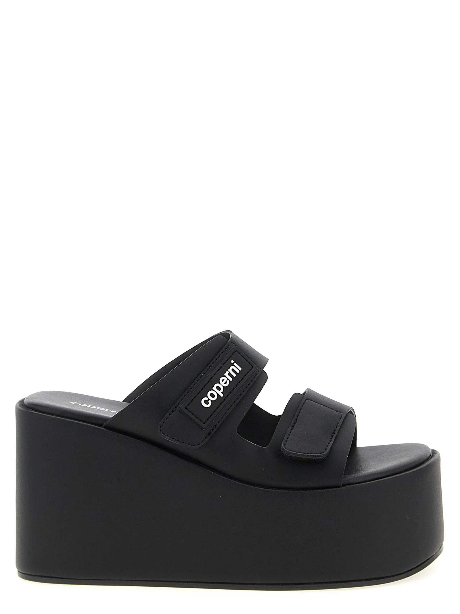 Patch Wedge Sandal Zeppe Nero