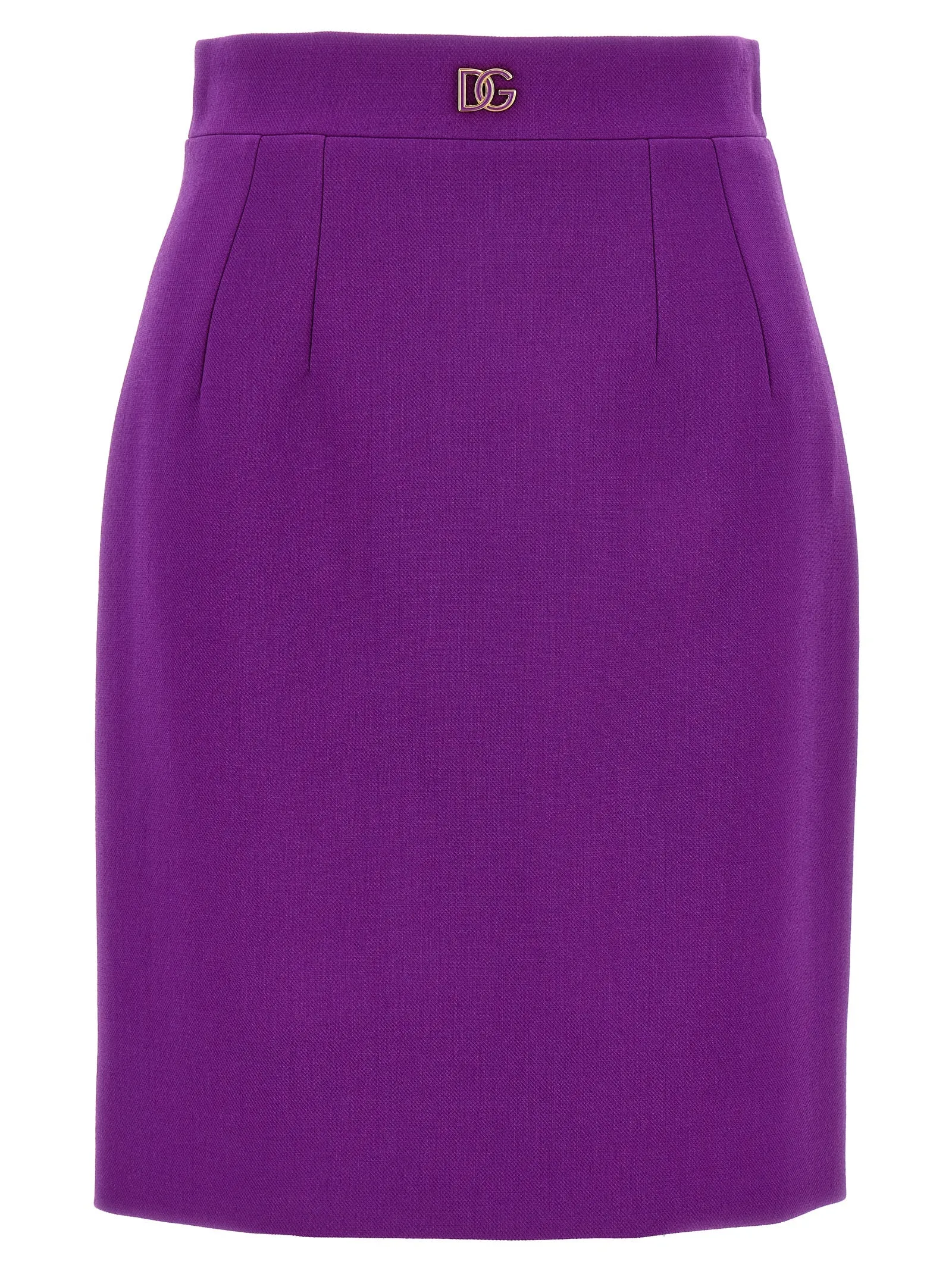 Metallic Logo Skirt Gonne Viola