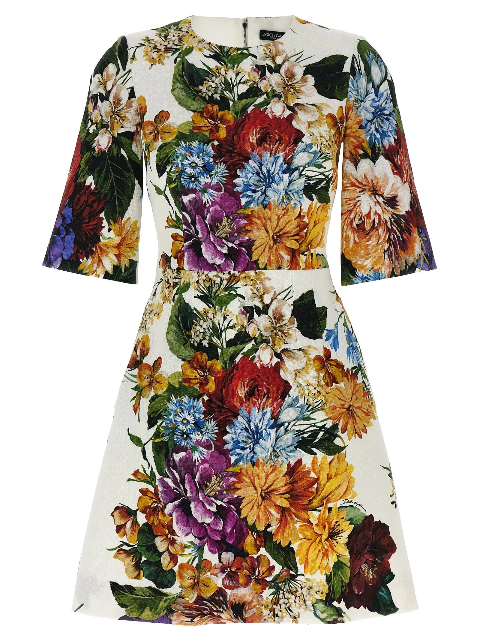 Floral Bouquet Printed Dress Abiti Multicolor