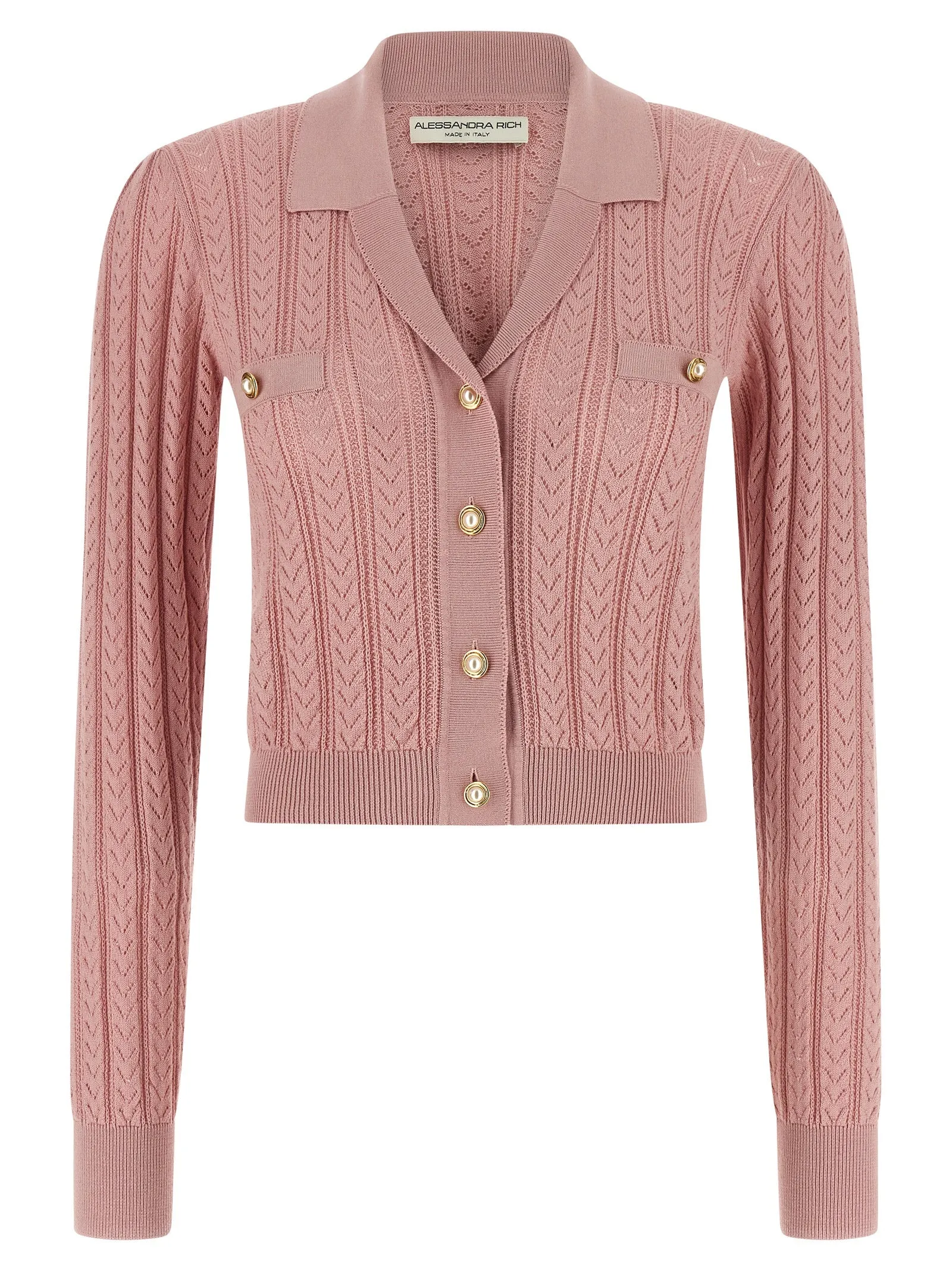 Knit Cardigan Maglioni Rosa