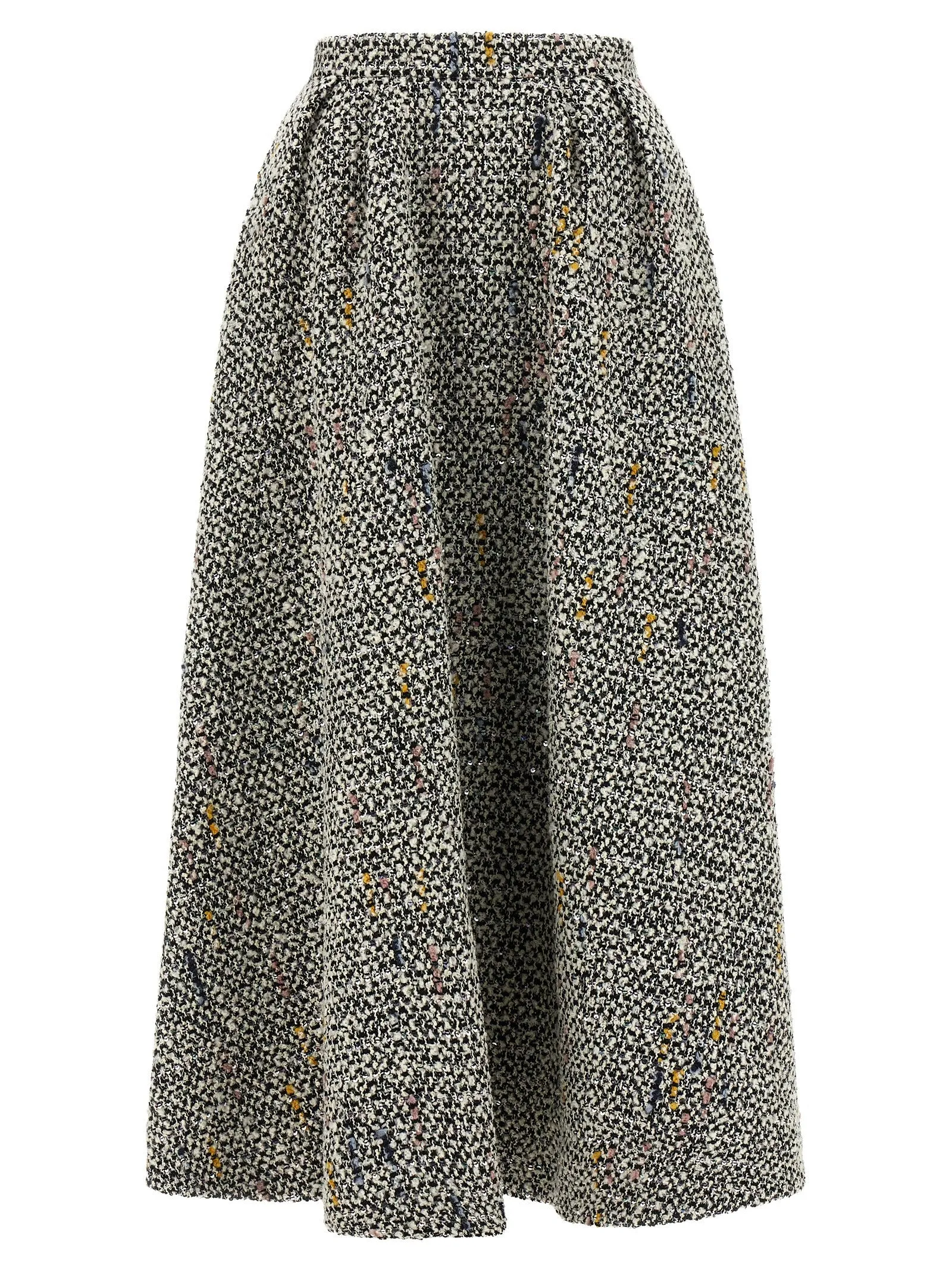 Tweed Skirt Gonne Bianco