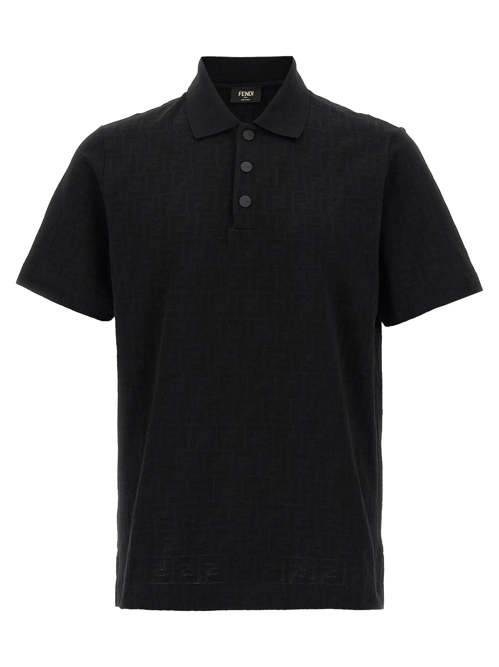Ff Jacquard Shirt Polo Nero