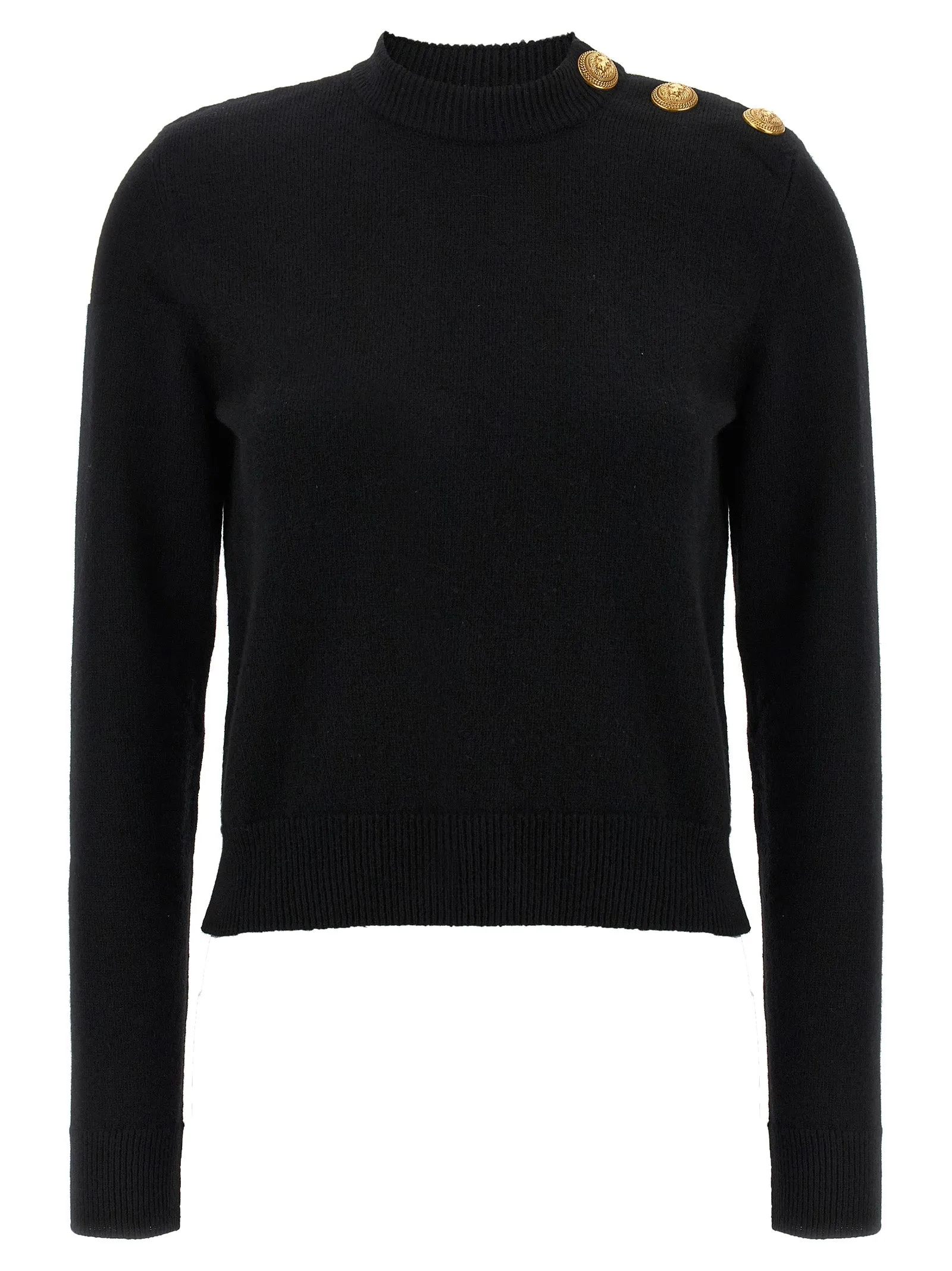 Eco-Cashmere Button Sweater Maglioni Nero