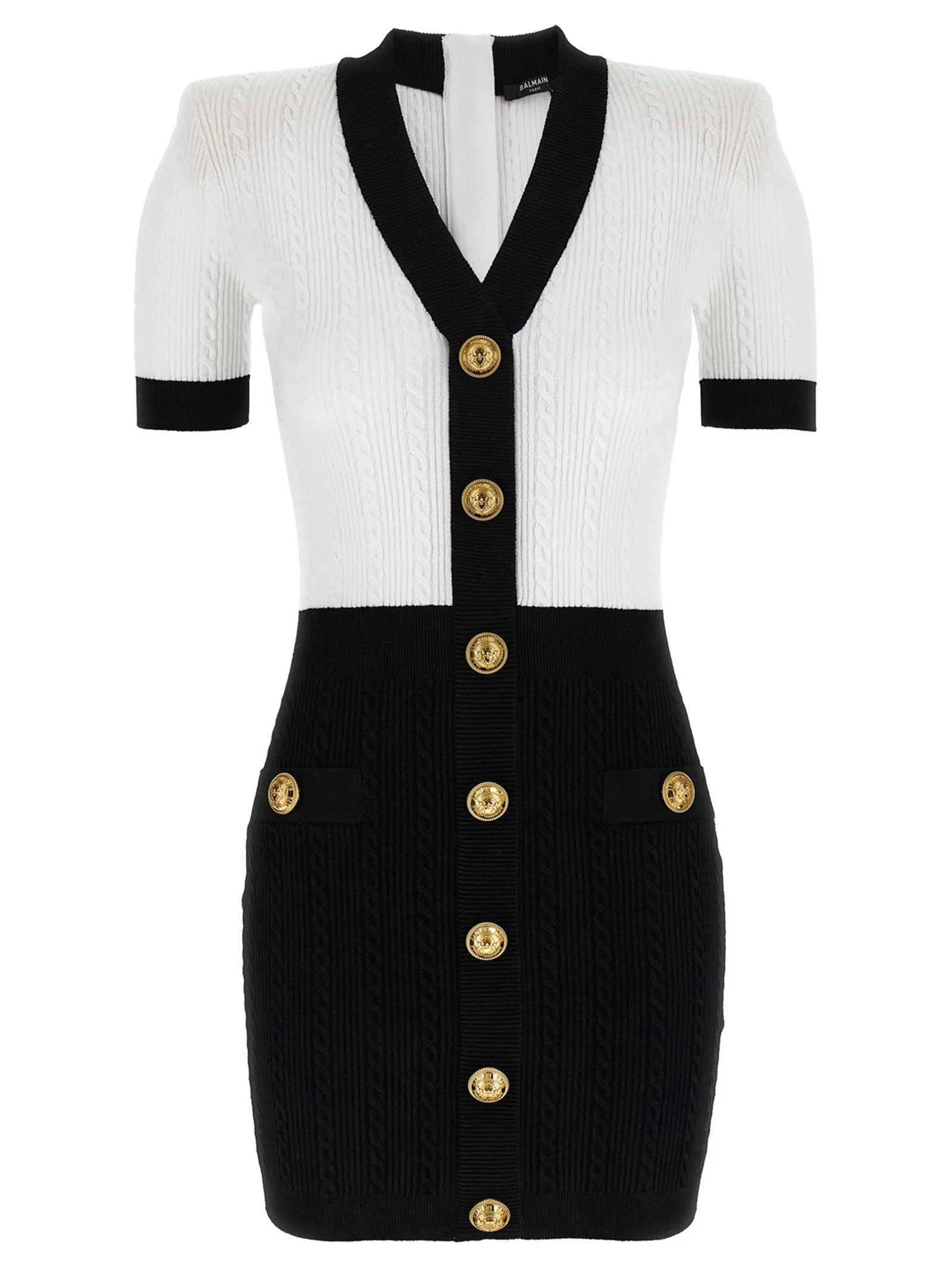 Knitted Dress Abiti Bianco/Nero
