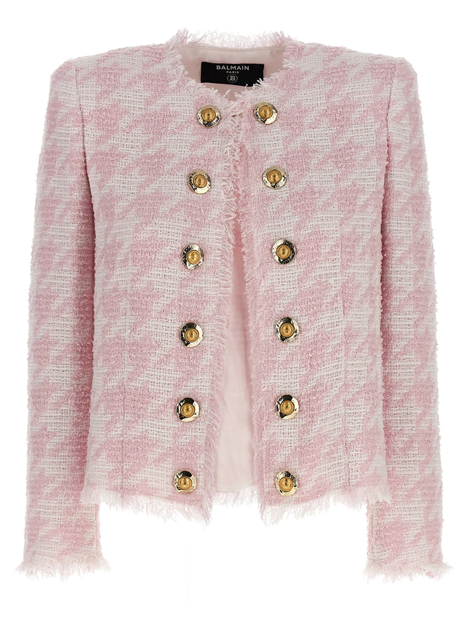 Bouclé Blazer Blazers Rosa