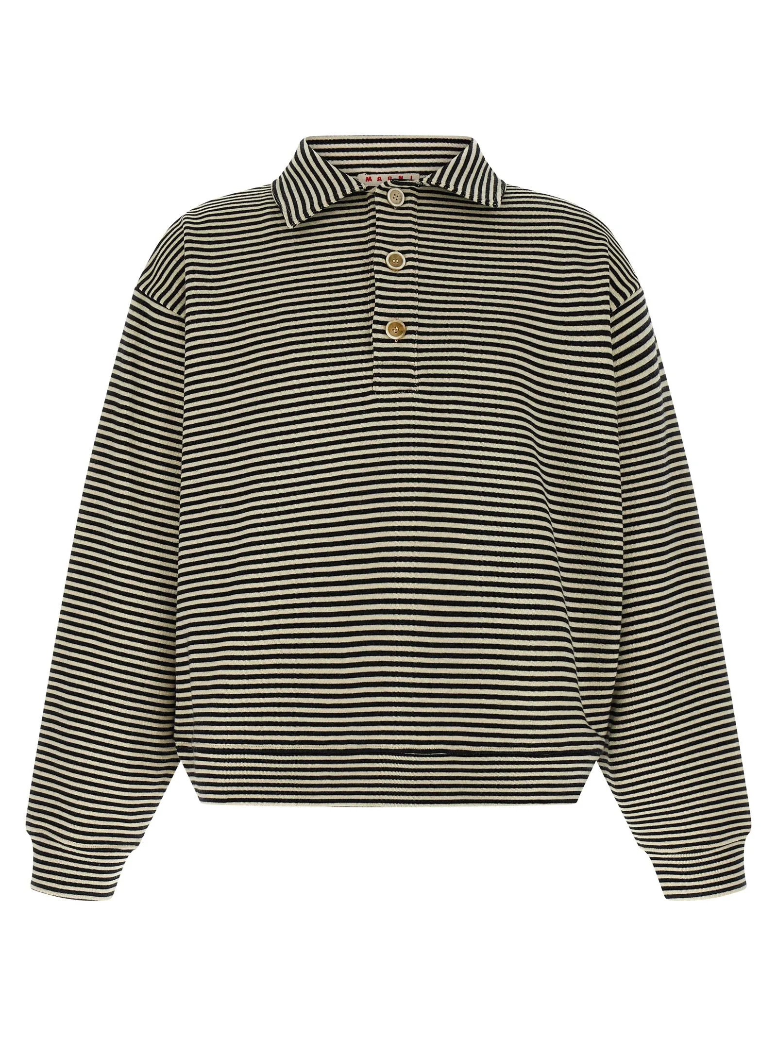 Striped Polo Felpe Nero