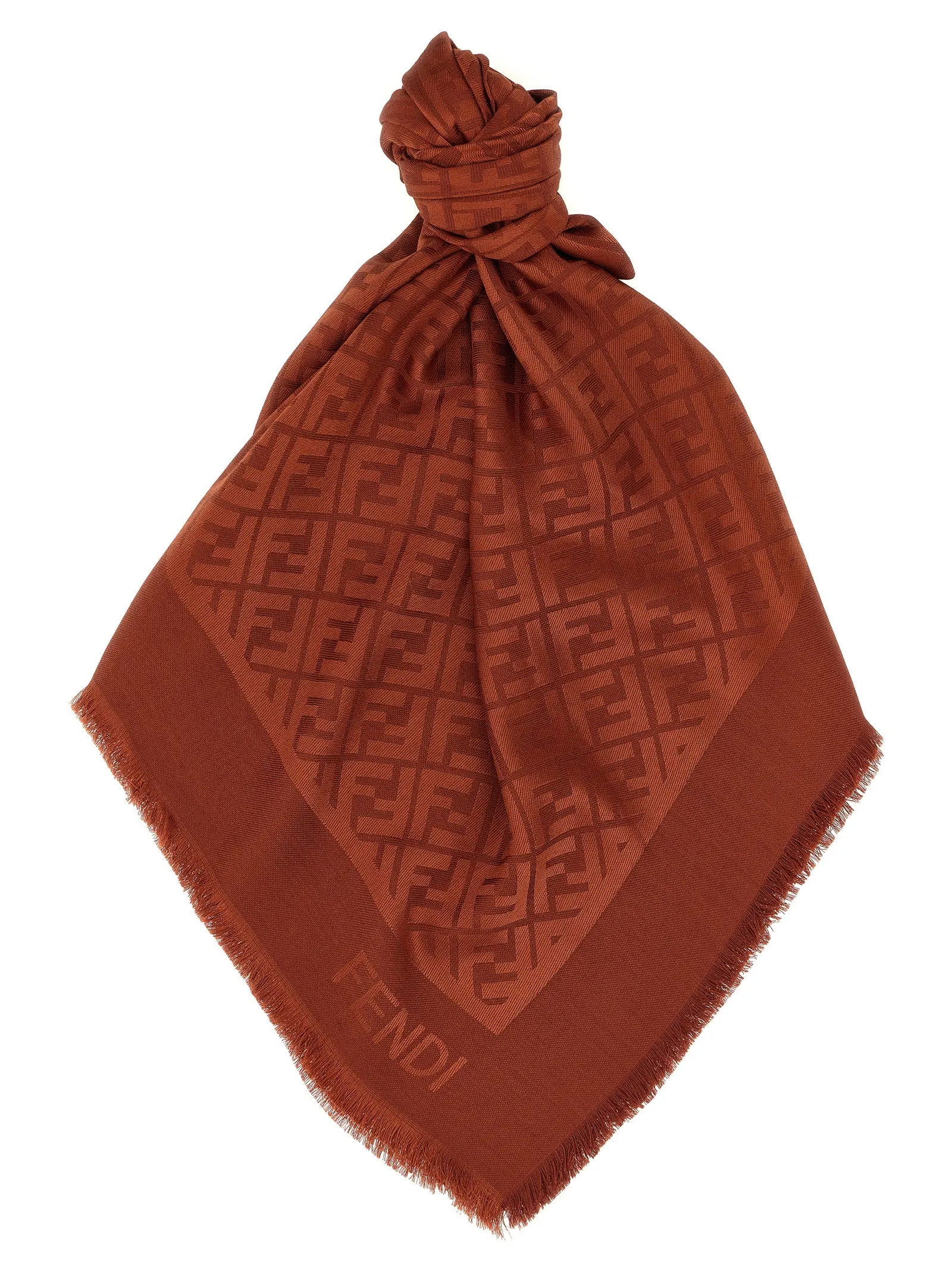 Ff Shawl Sciarpe Marrone