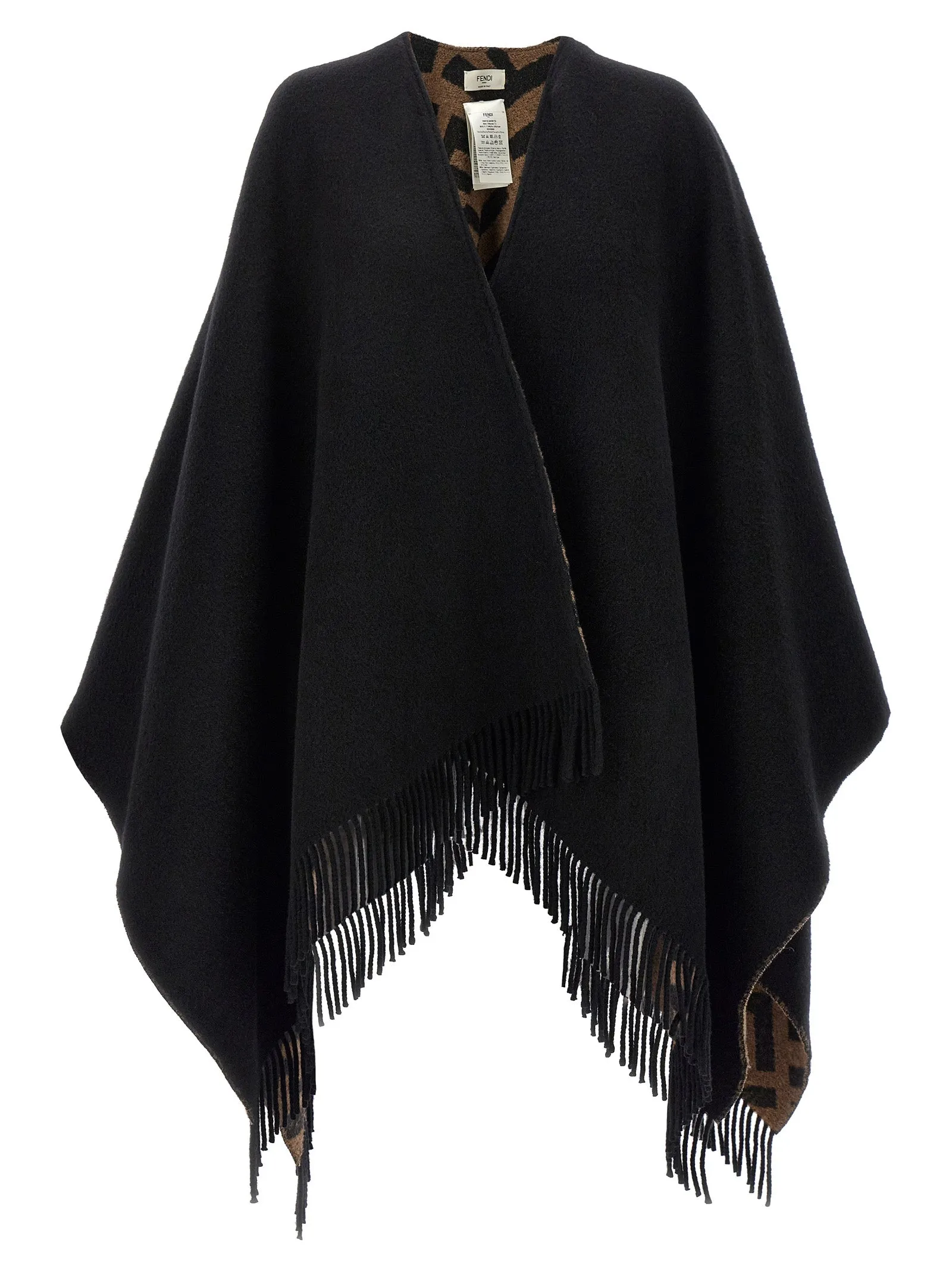 All Over Ff Reversibile Cape Mantelle Multicolor