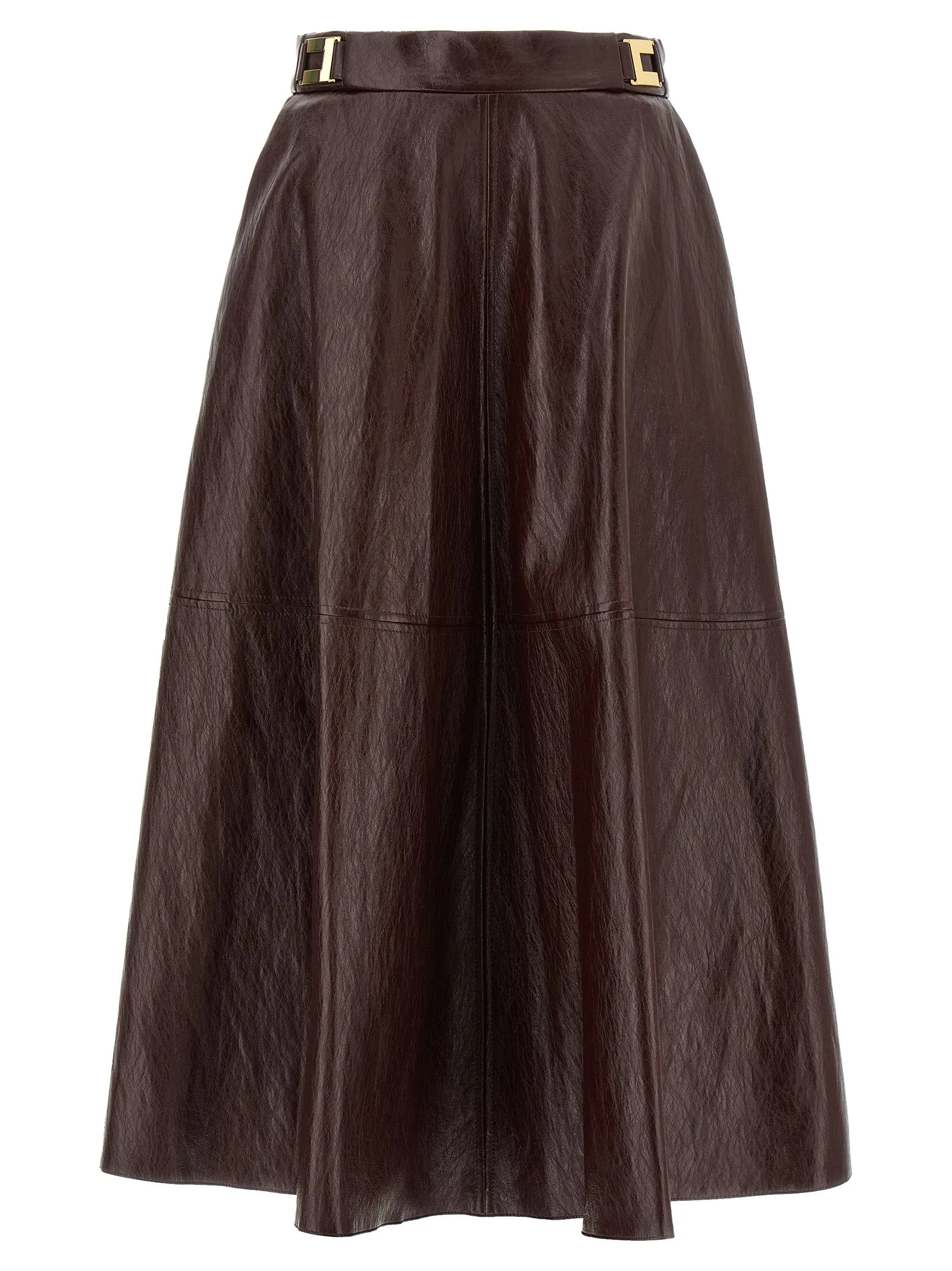 Craquelé Skirt Gonne Bordeaux