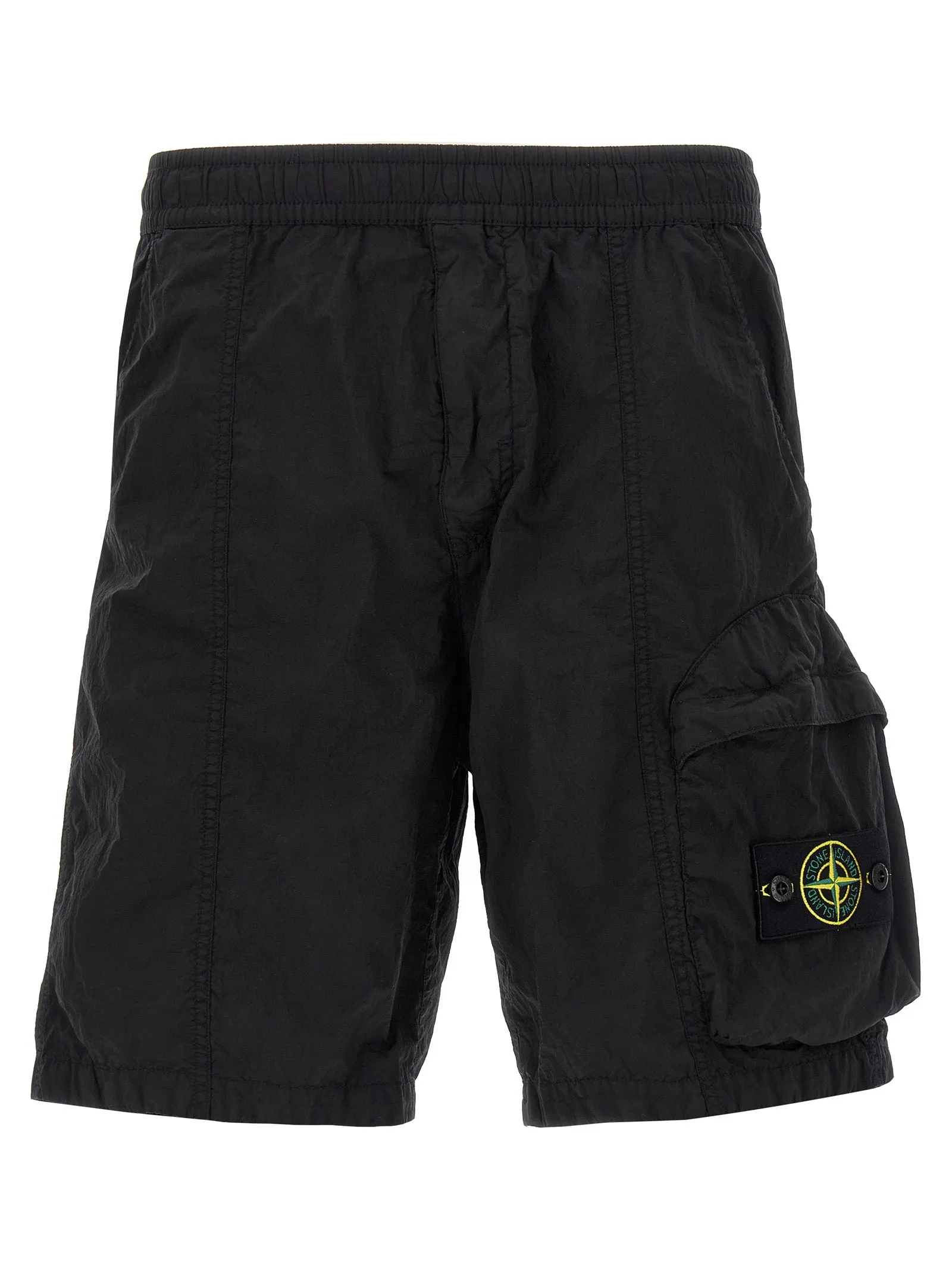 Logo Badge Bermuda Shorts Bermuda E Short Nero