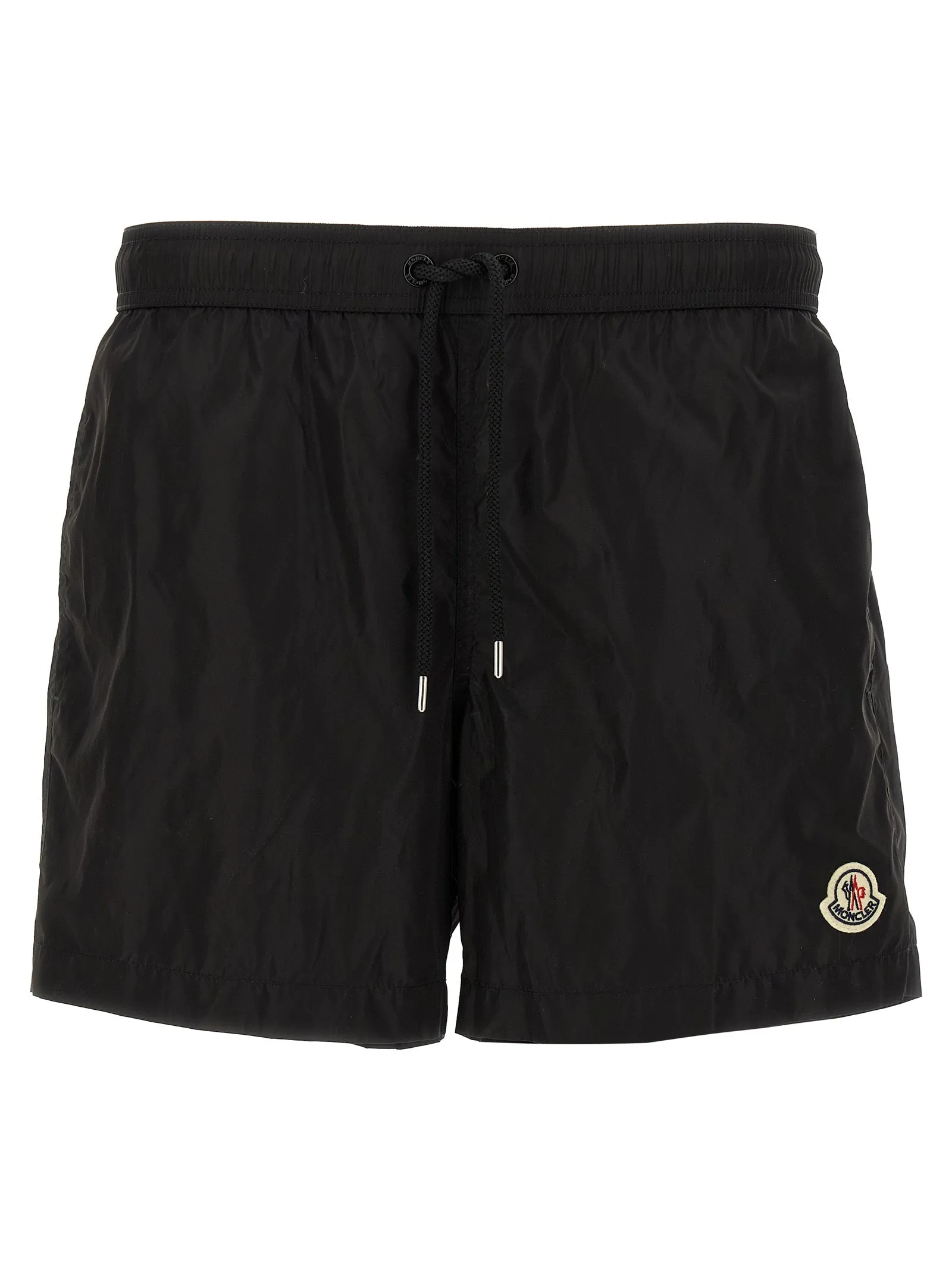Logo Patch Swim Shorts Beachwear Nero