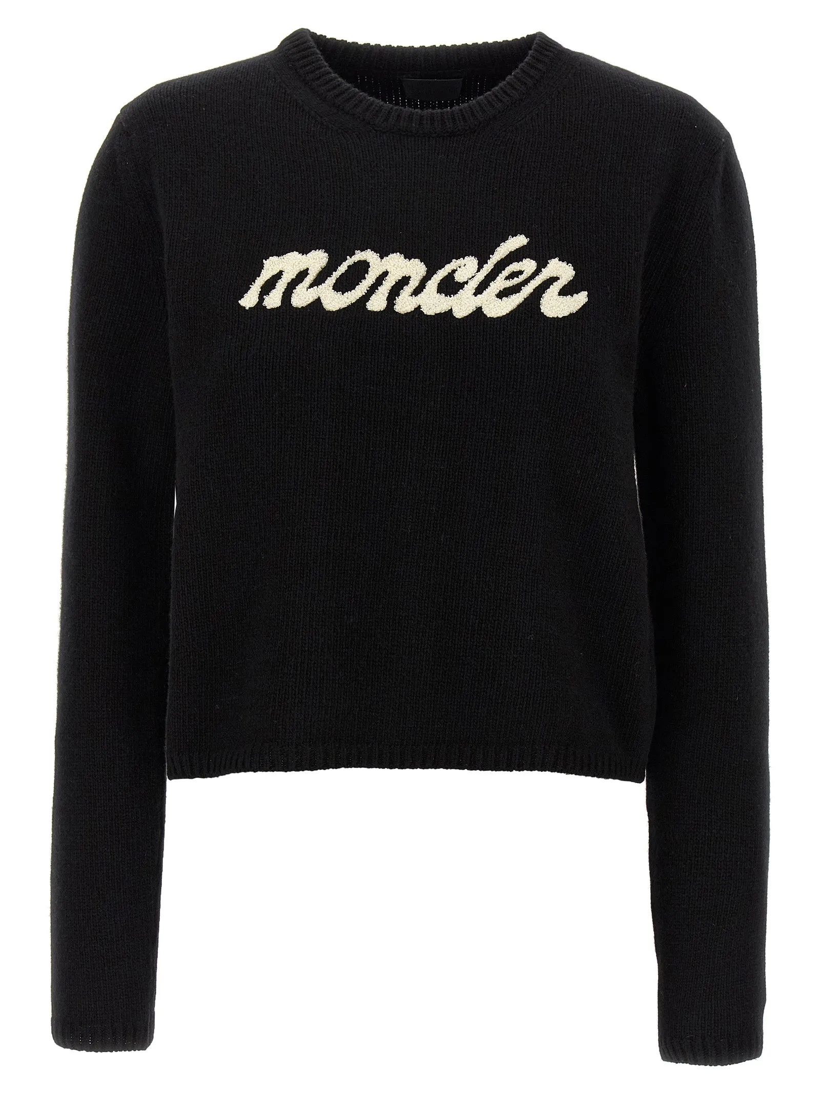 Chenille Logo Sweater Maglioni Bianco/Nero