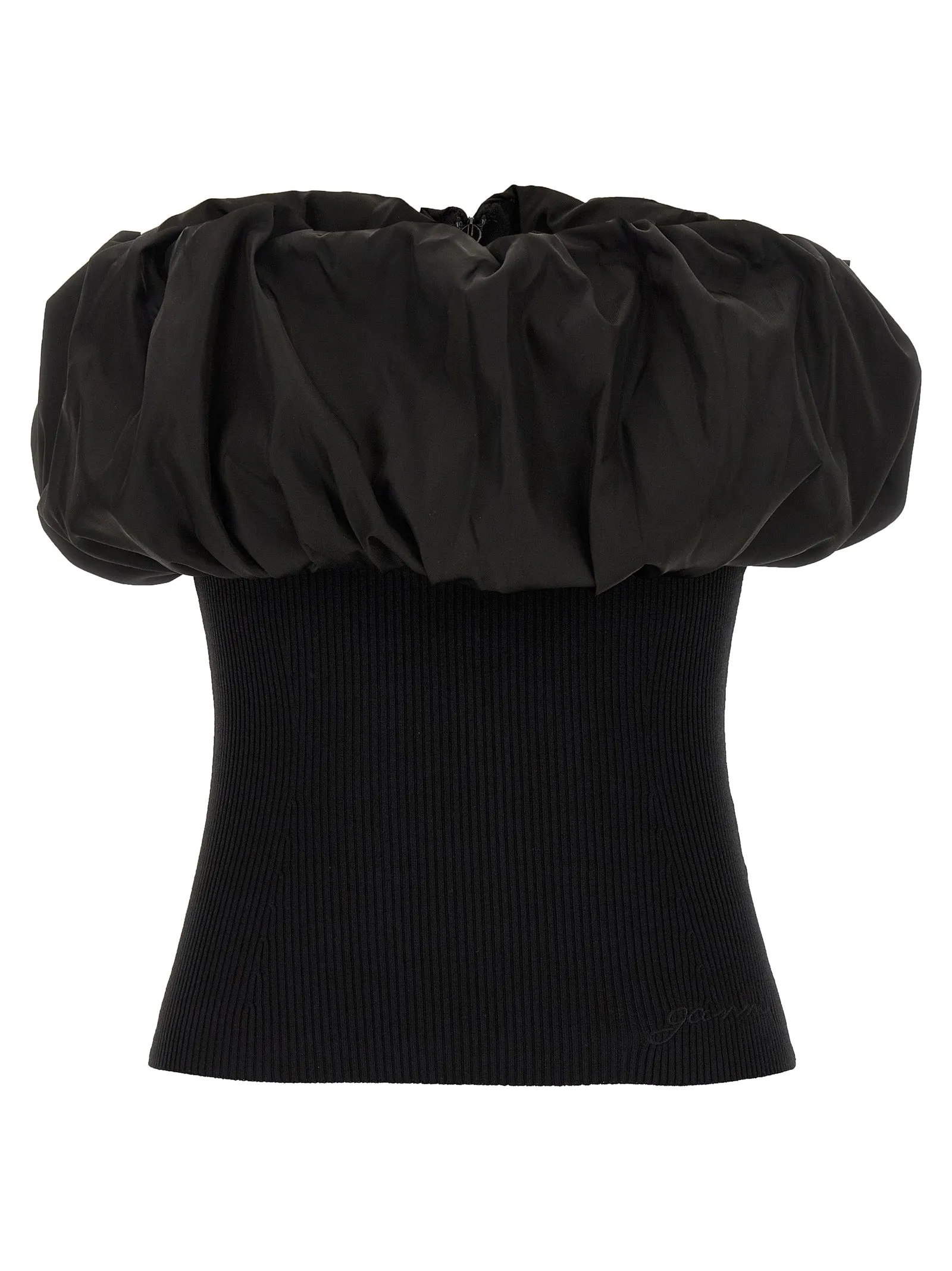 Melange Knit Top Nero