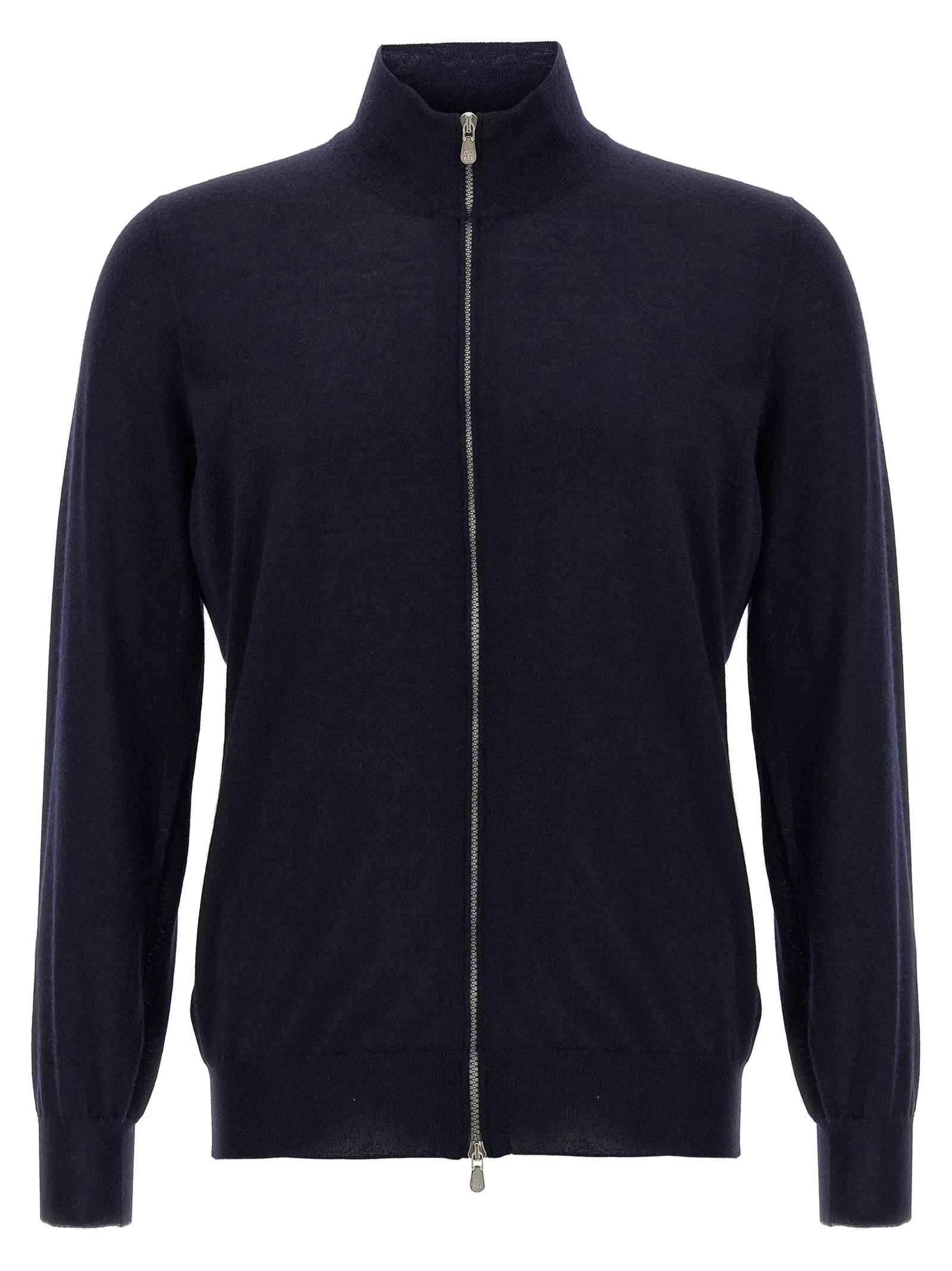 Silk Cashmere Cardigan Maglioni Blu