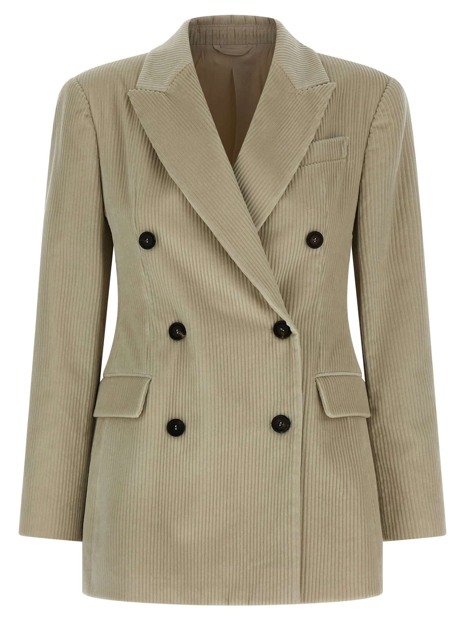 Velvet Blazer Blazers Beige