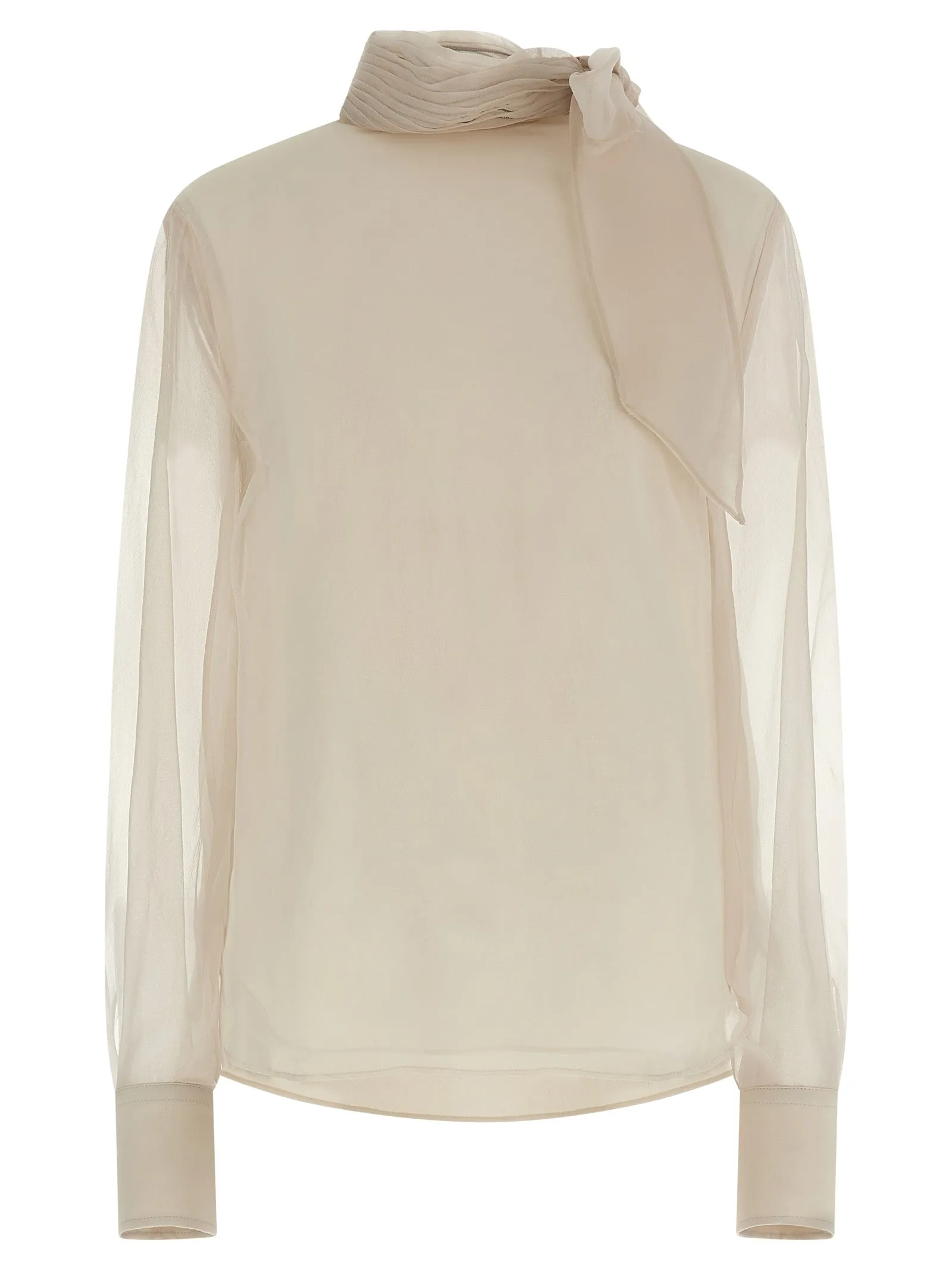 Silk Blouse With LavallièRe Camicie Bianco