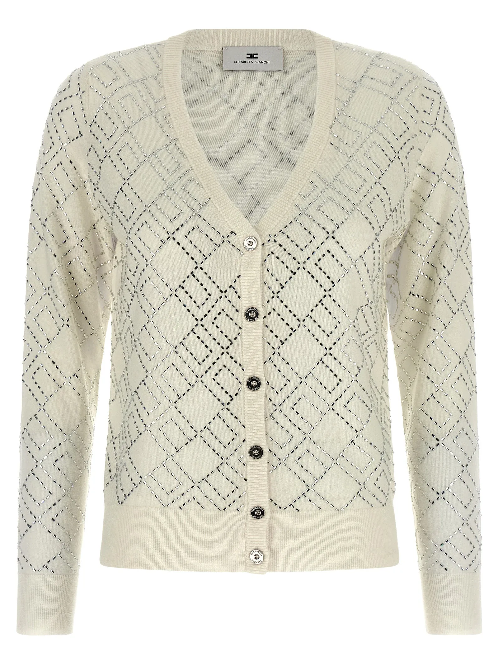 Crystal Cardigan Maglioni Bianco