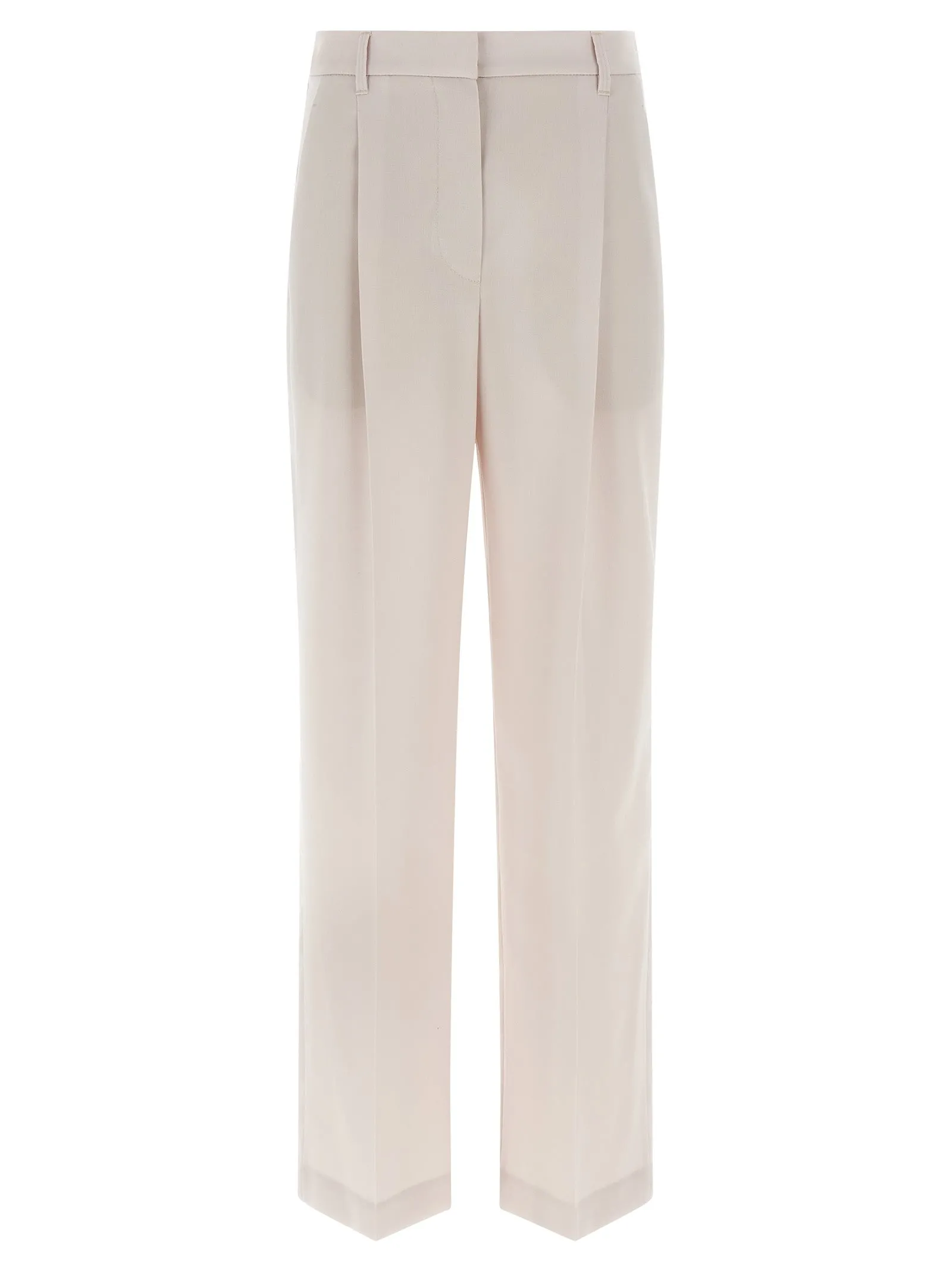 Wool Pantaloni Bianco