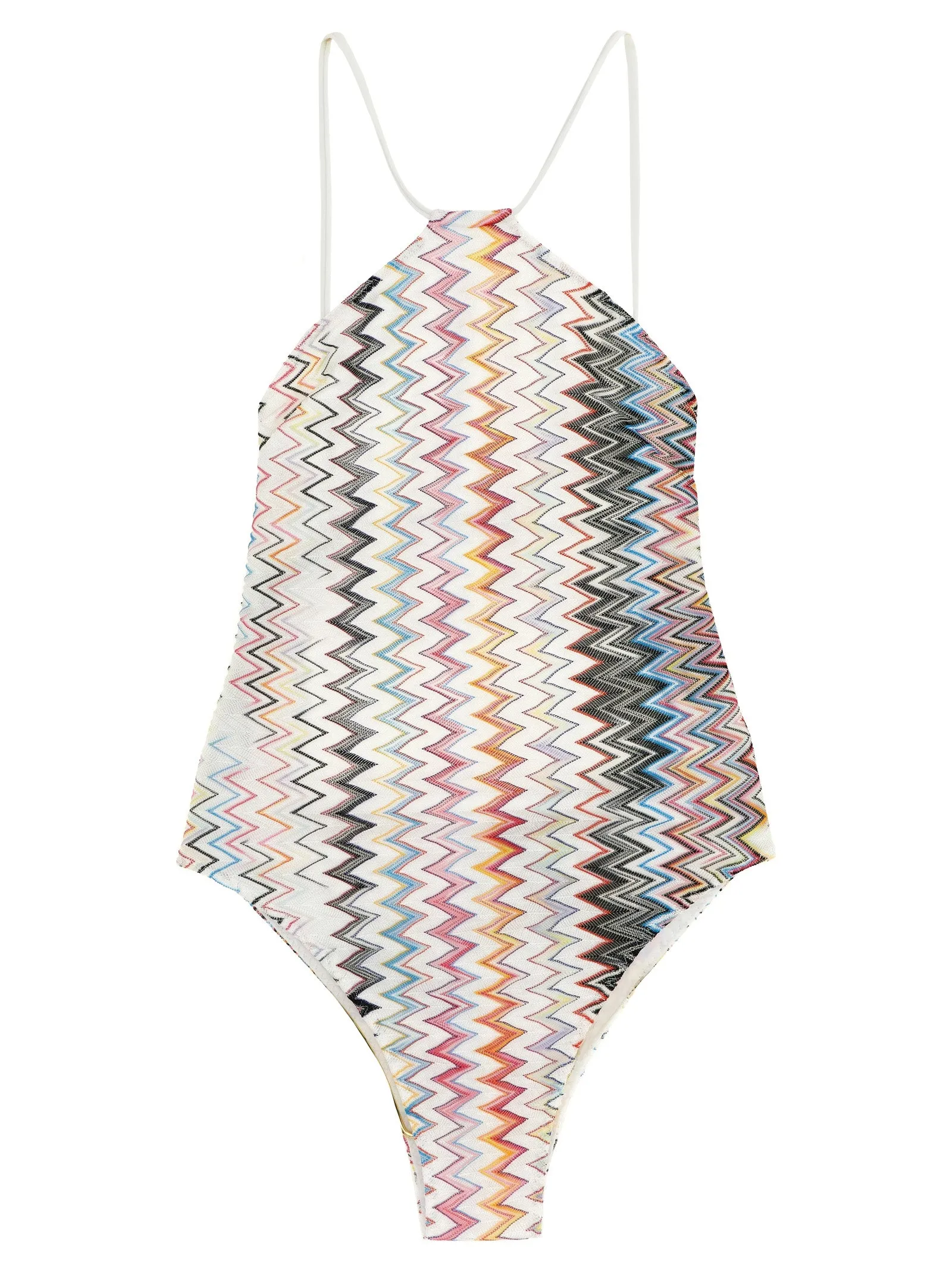 Zigzag One-Piece Swimsuit Beachwear Multicolor
