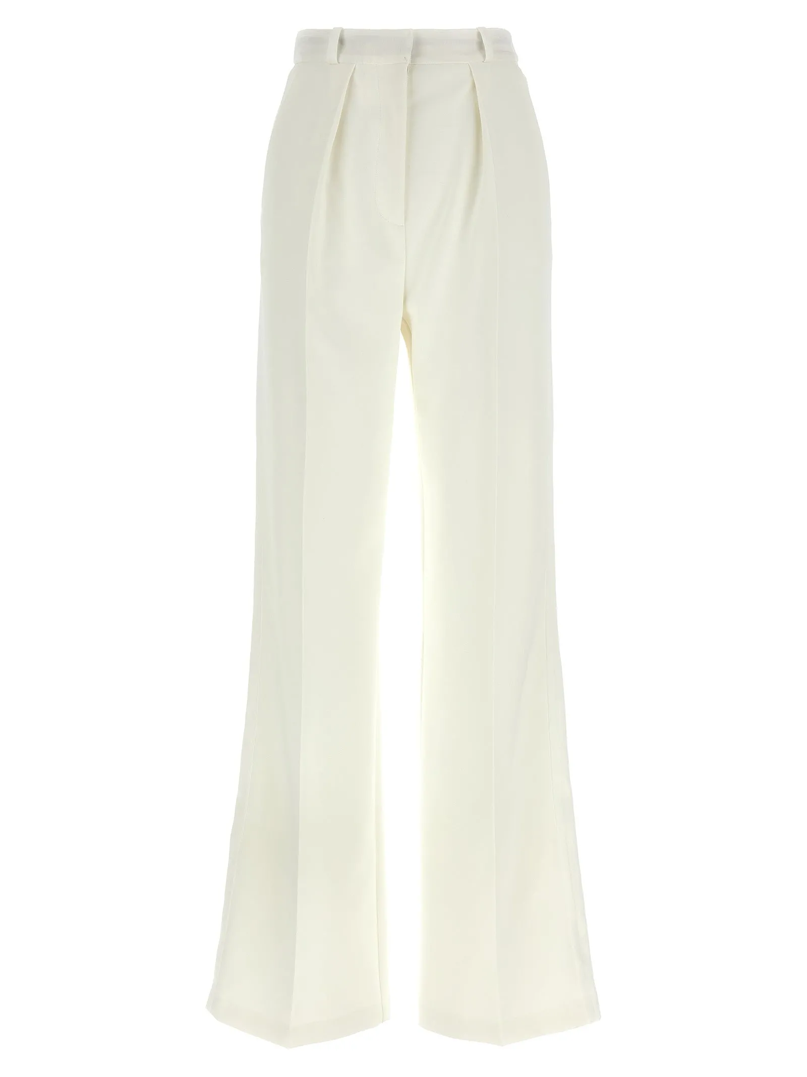 Tuxedo-Effect Trousers Pantaloni Bianco
