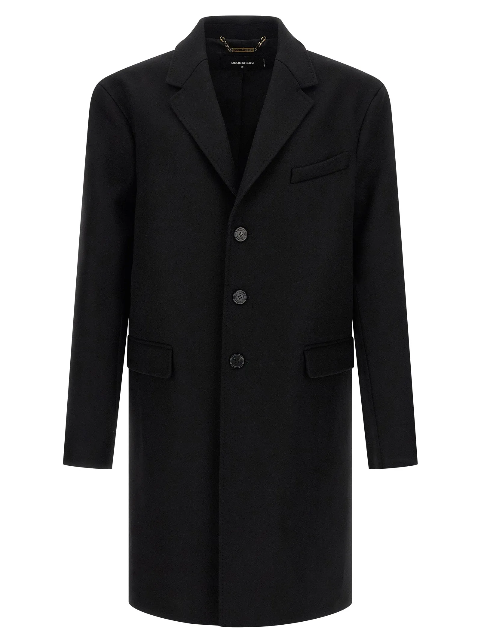 Wool Coat Trench E Impermeabili Nero