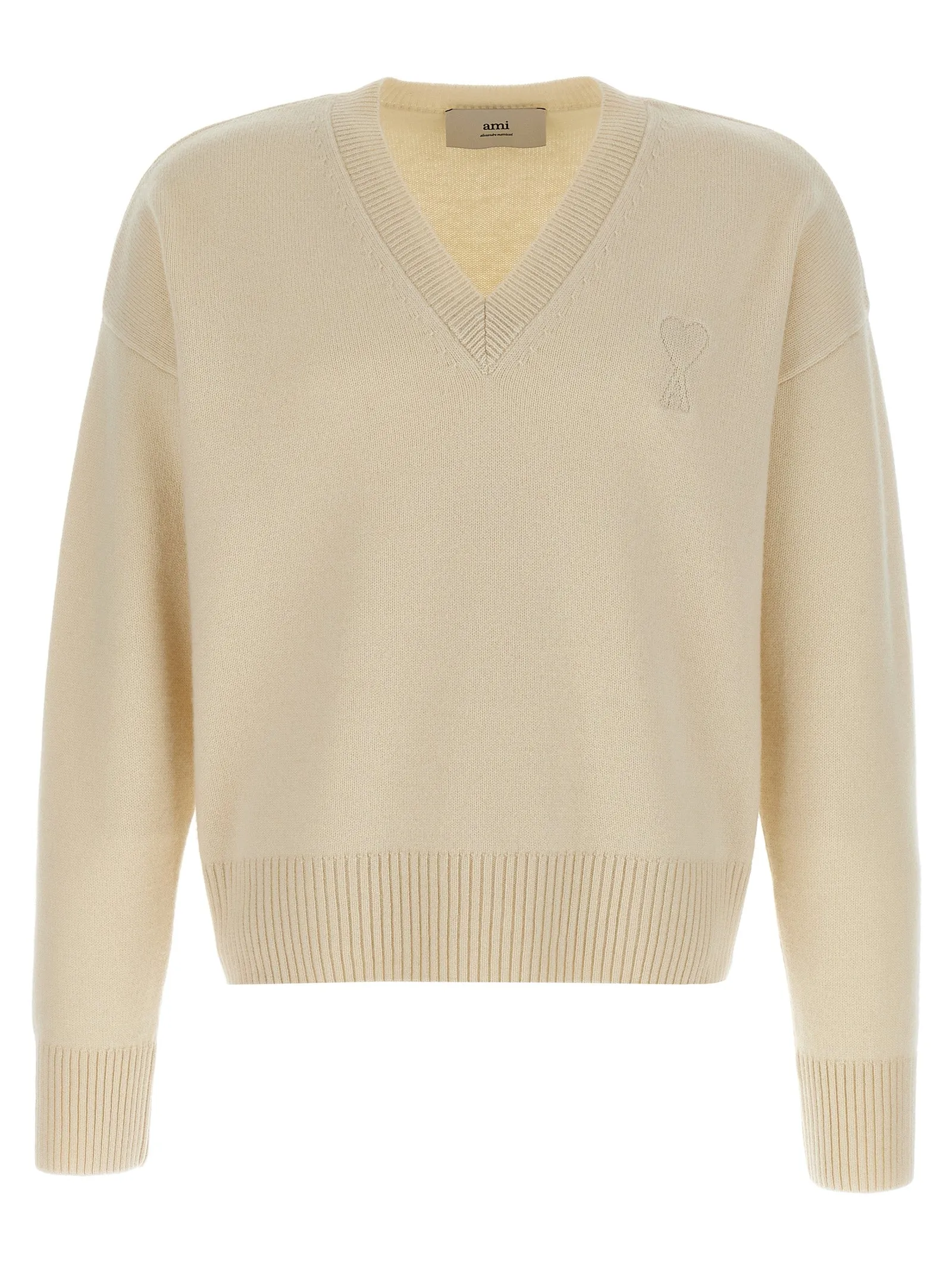 Puff Logo Patch Sweater Maglioni Beige