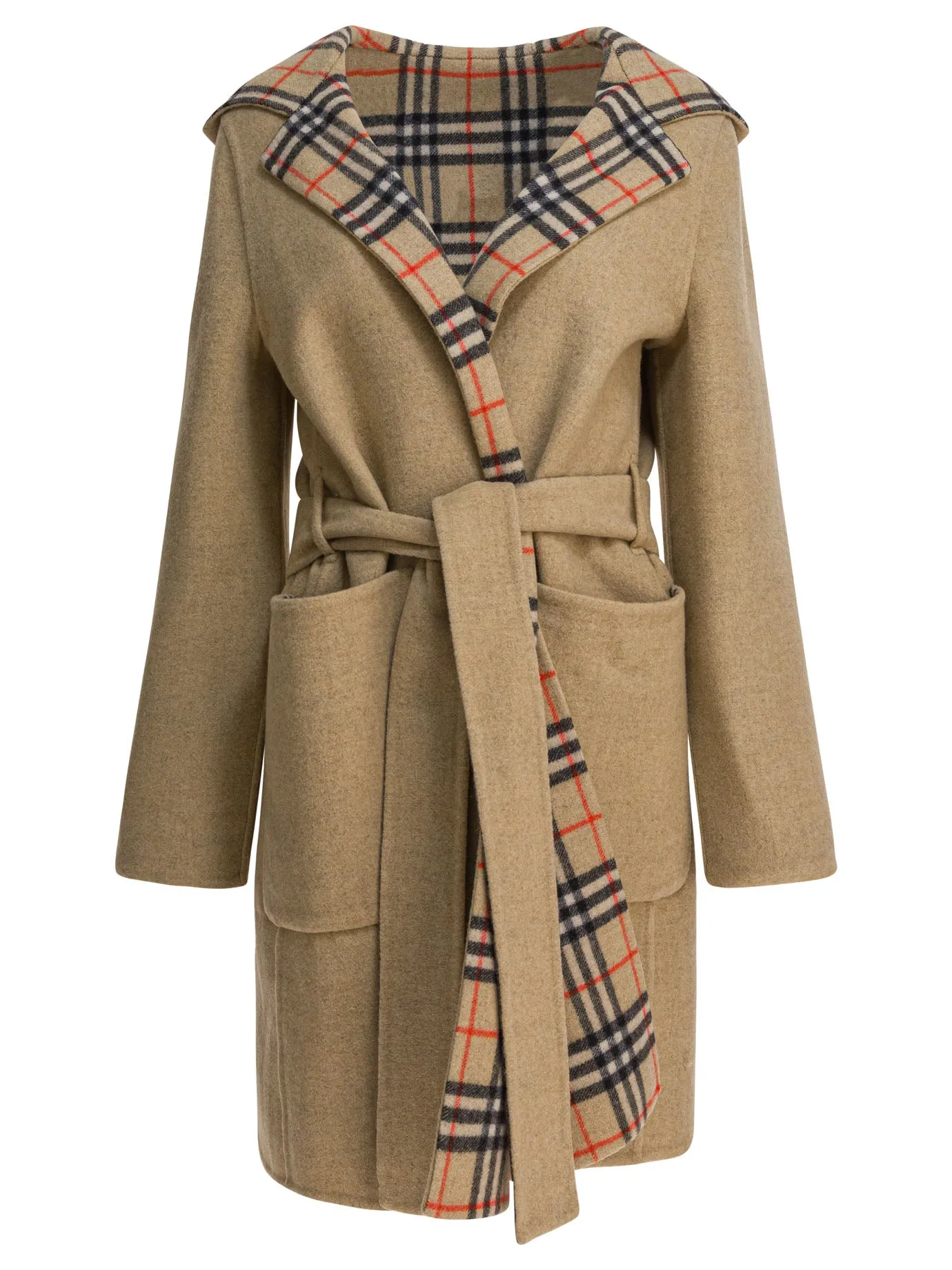 Reversible Wool Coat Coats Beige