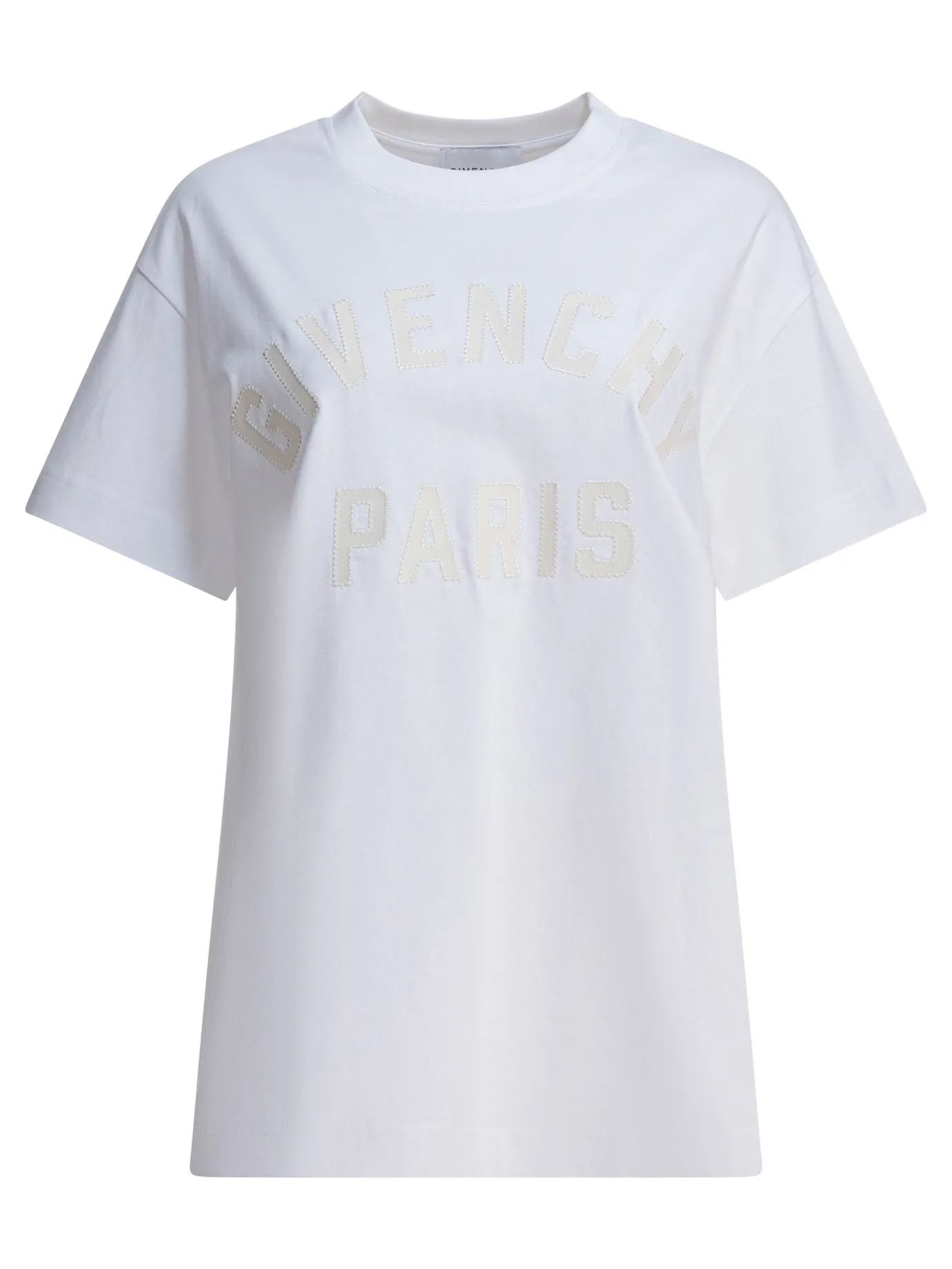 T-Shirt With Givenchy Paris Logo T-Shirts Bianco