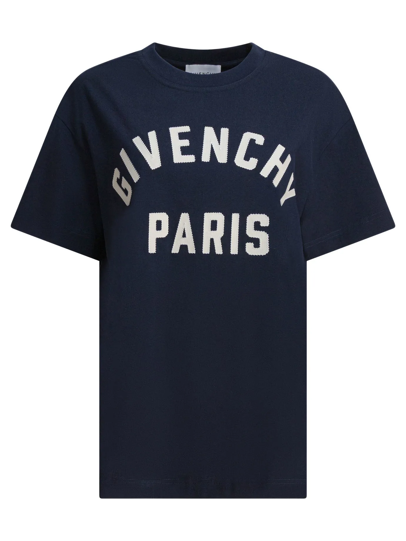 T-Shirt With Givenchy Paris Logo T-Shirts Blu