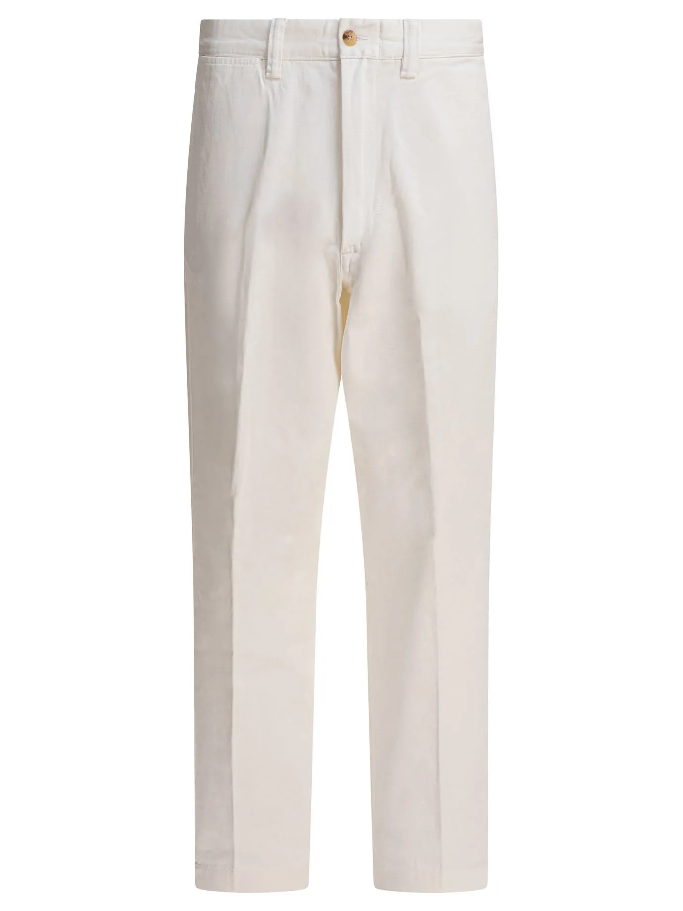 Straight Leg Trousers Bianco