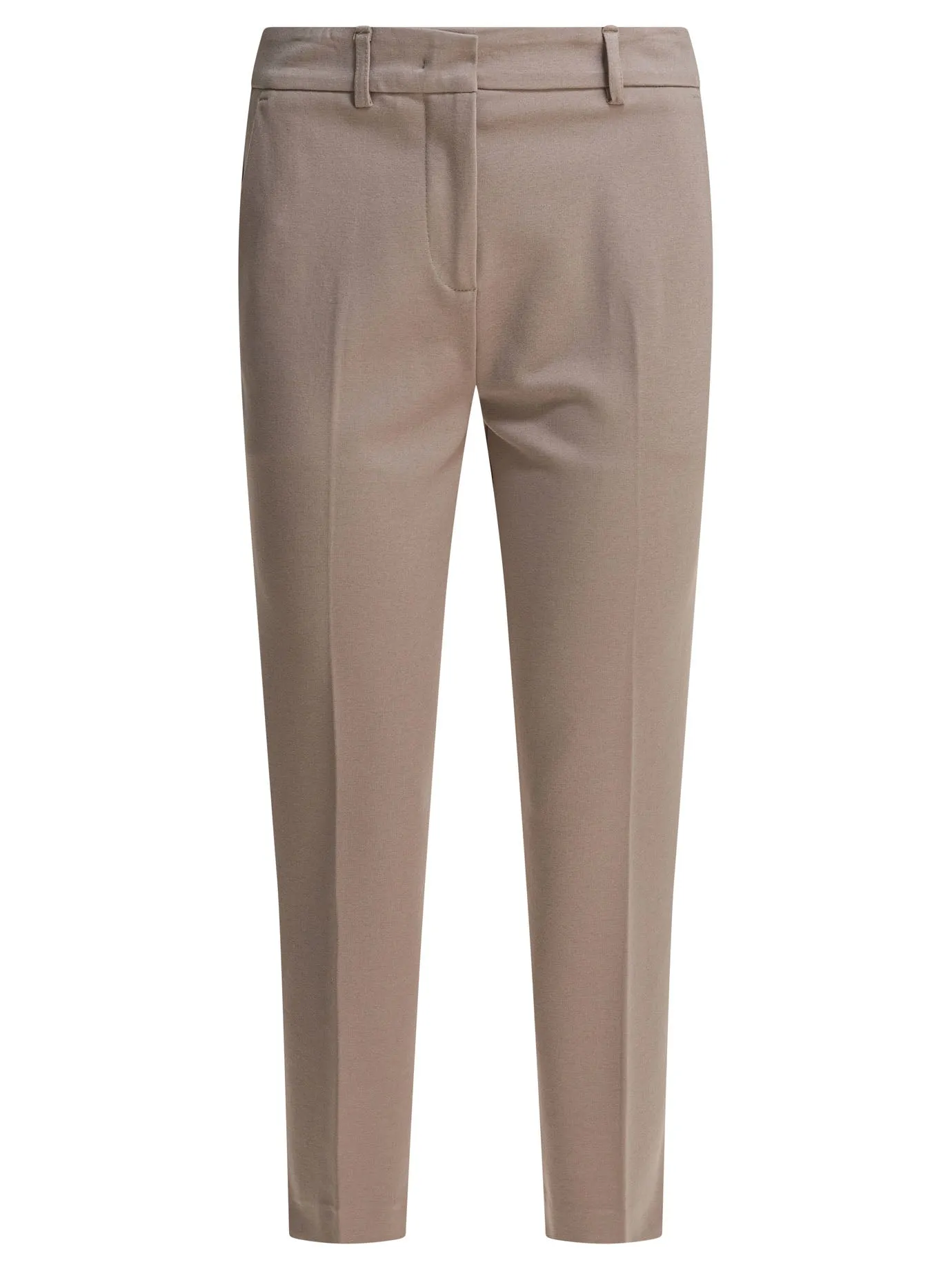 Viscose Pants Trousers Beige