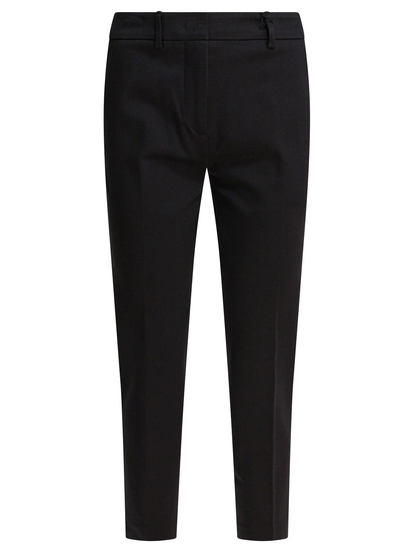 Viscose Pants Trousers Nero