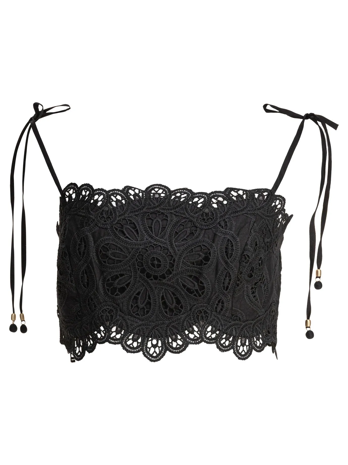 Rhiannon Embroidered Bodice Top Nero