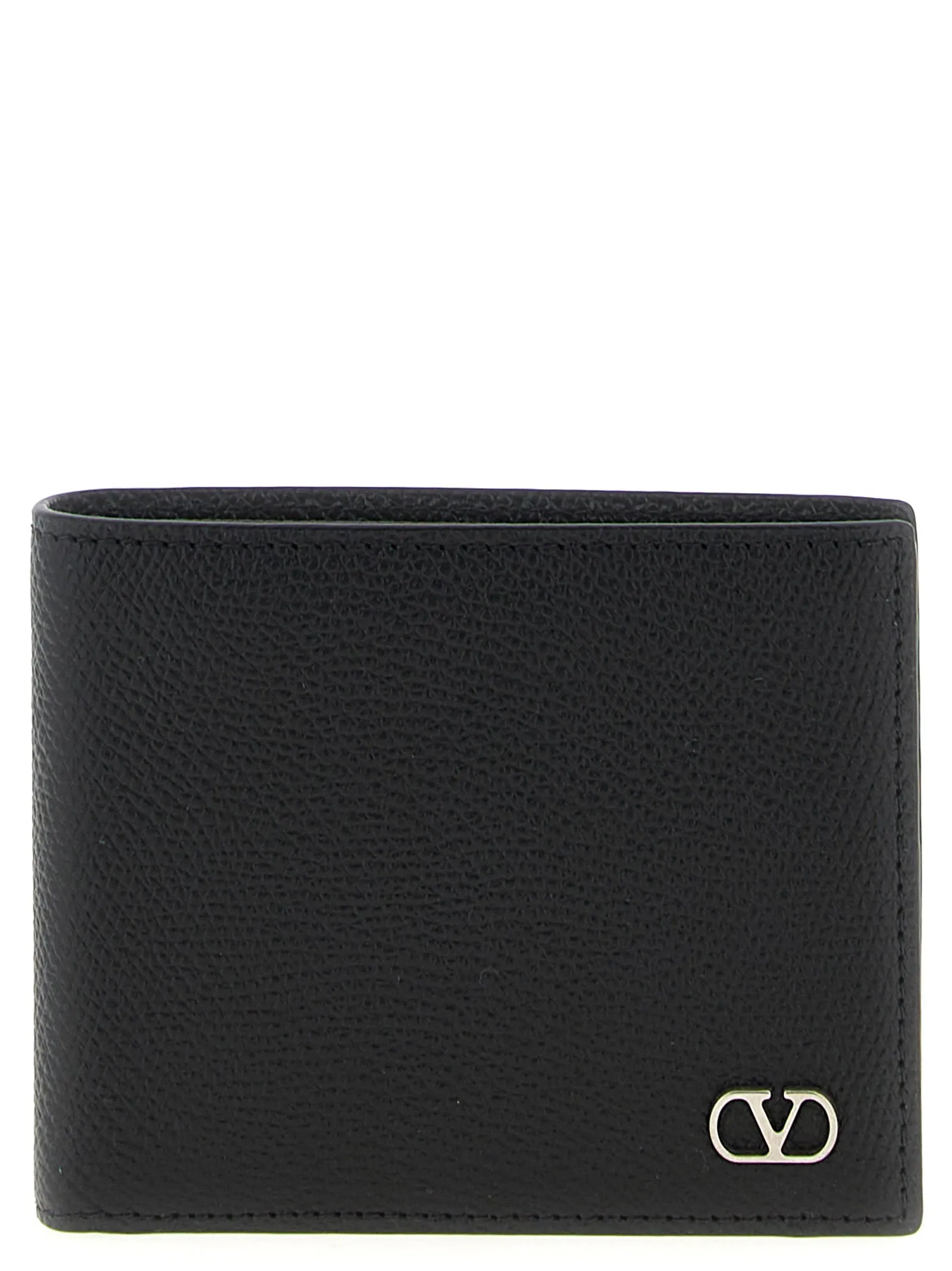 Valentino Garavani Vlogo Signature Wallet Portafogli Nero