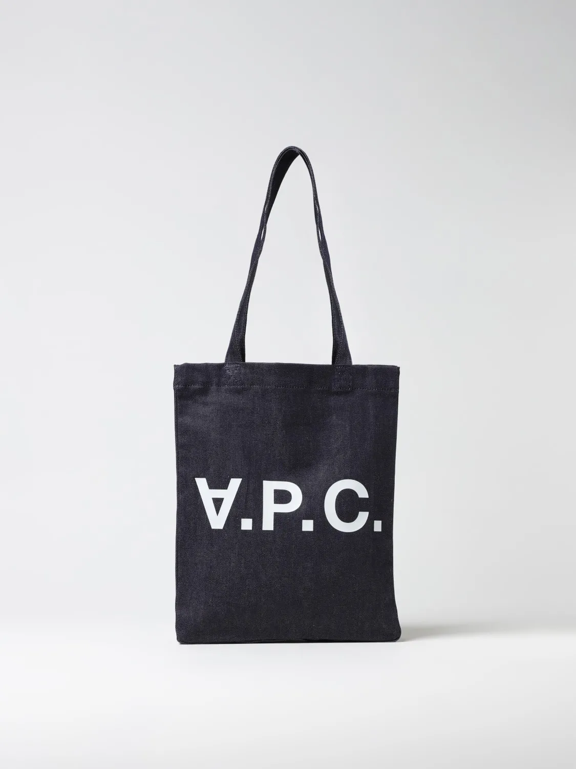 Borsa Laure A.P.C. in denim di cotone con stampa logo