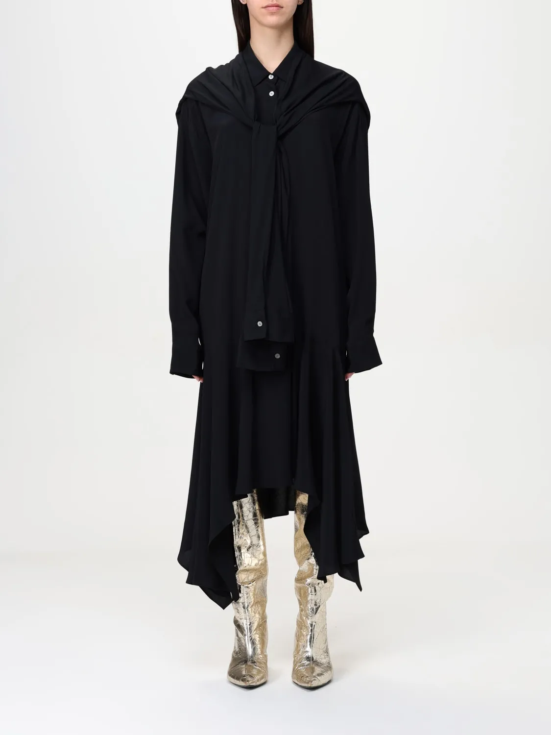 Abito chemisier Acne Studios in misto seta