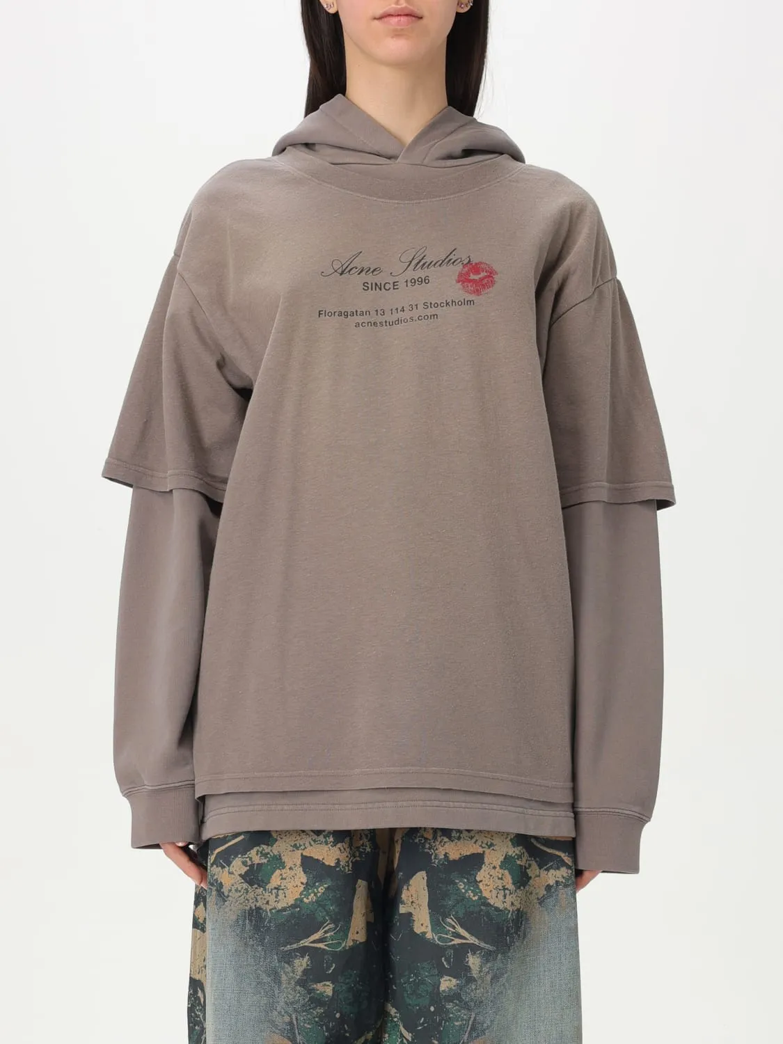 Felpa double-layer Acne Studios in cotone