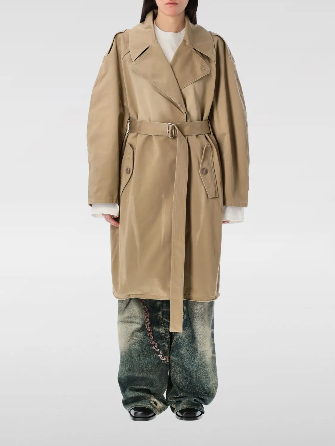 Trench a monopetto Acne Studios in cotone