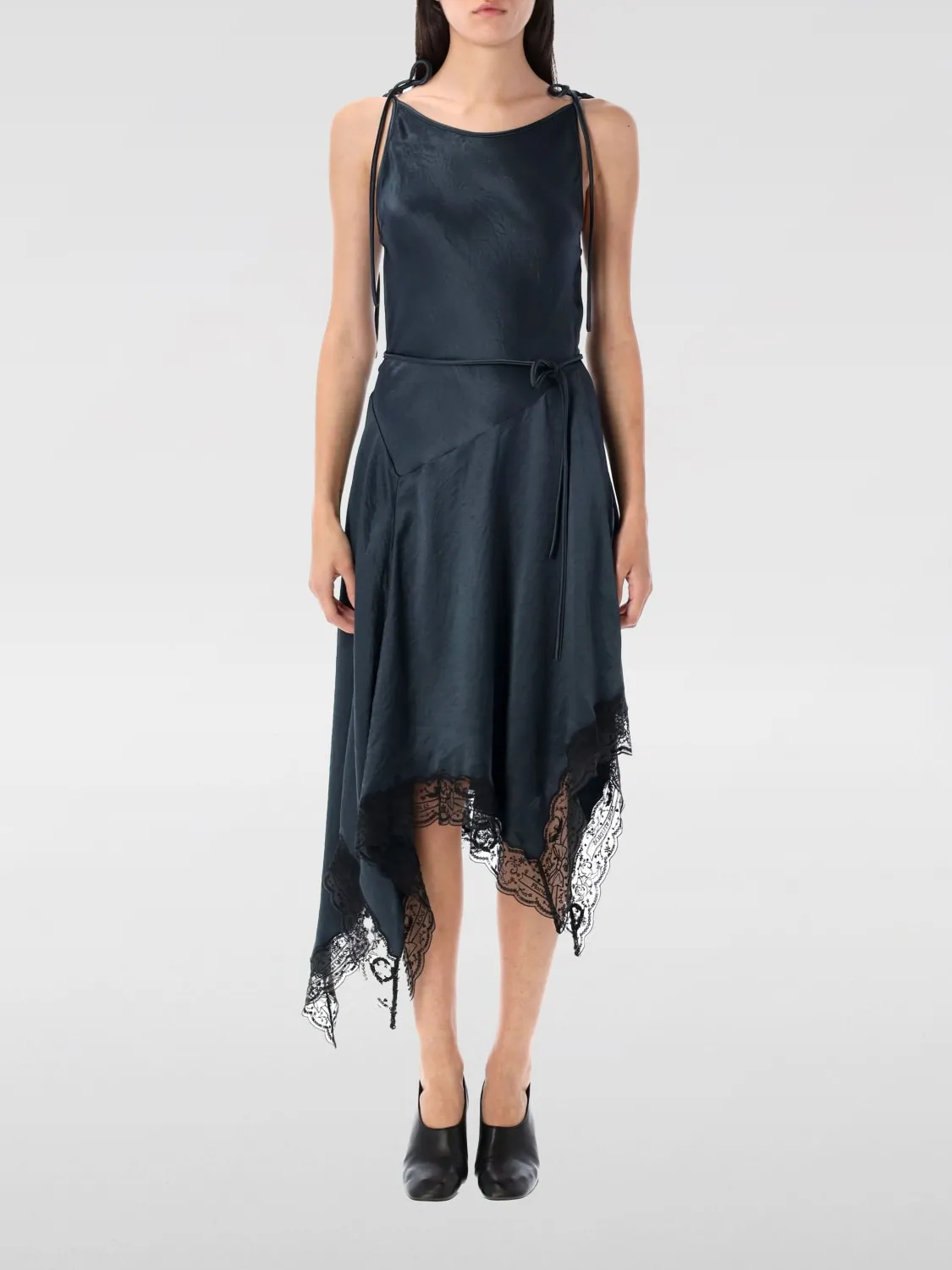 Abito Acne Studios in raso e pizzo