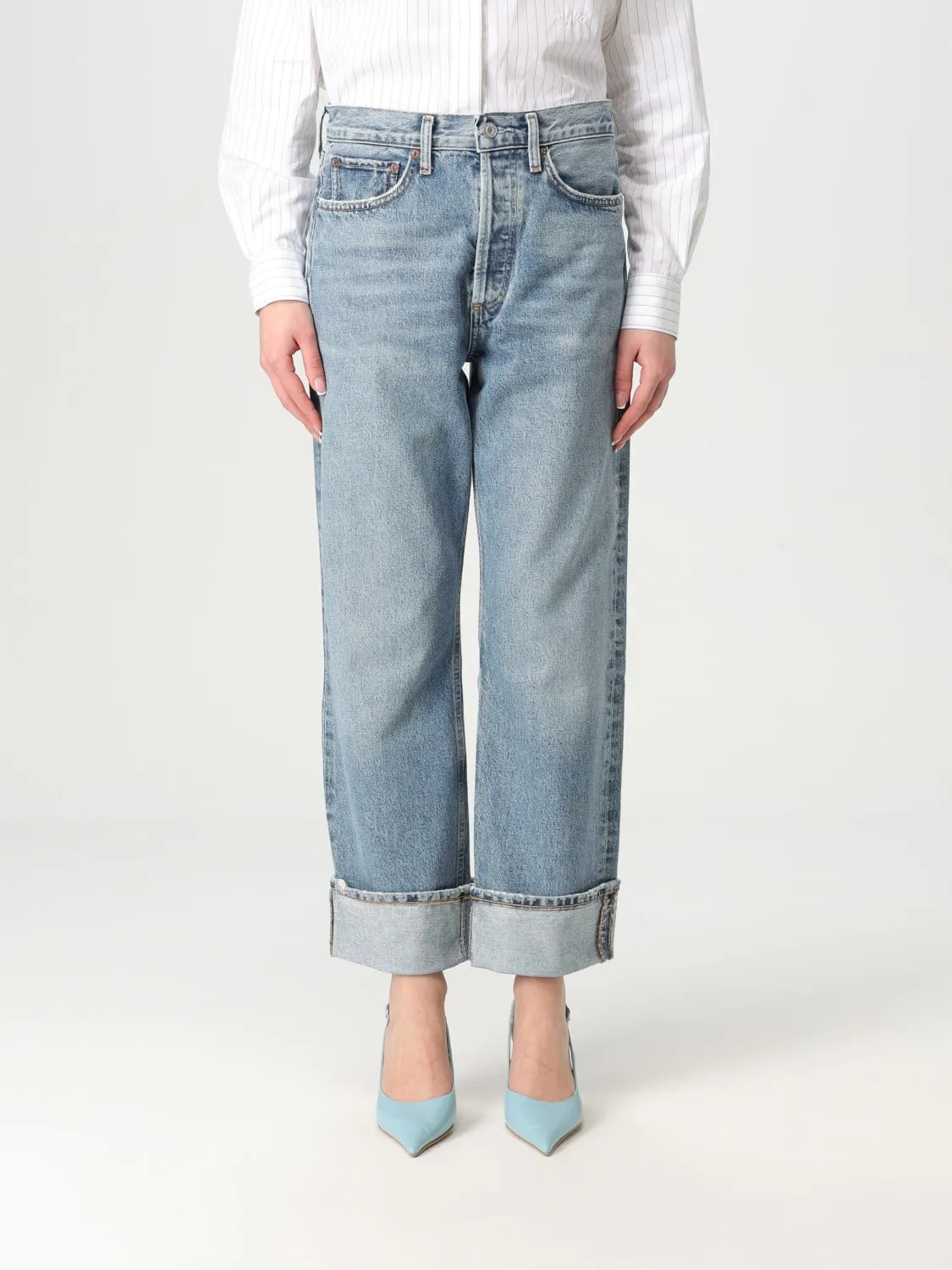 Jeans cropped Agolde in denim