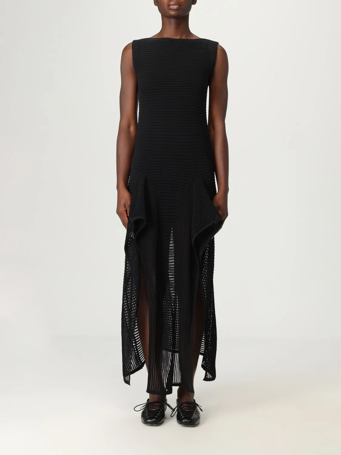 Abito asimmetrico AlaÏa in misto cotone