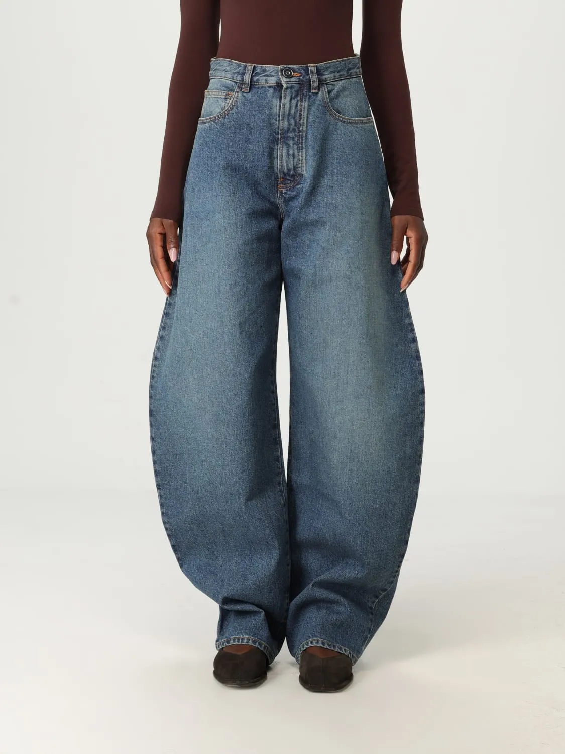 Jeans baggy AlaÏa in denim