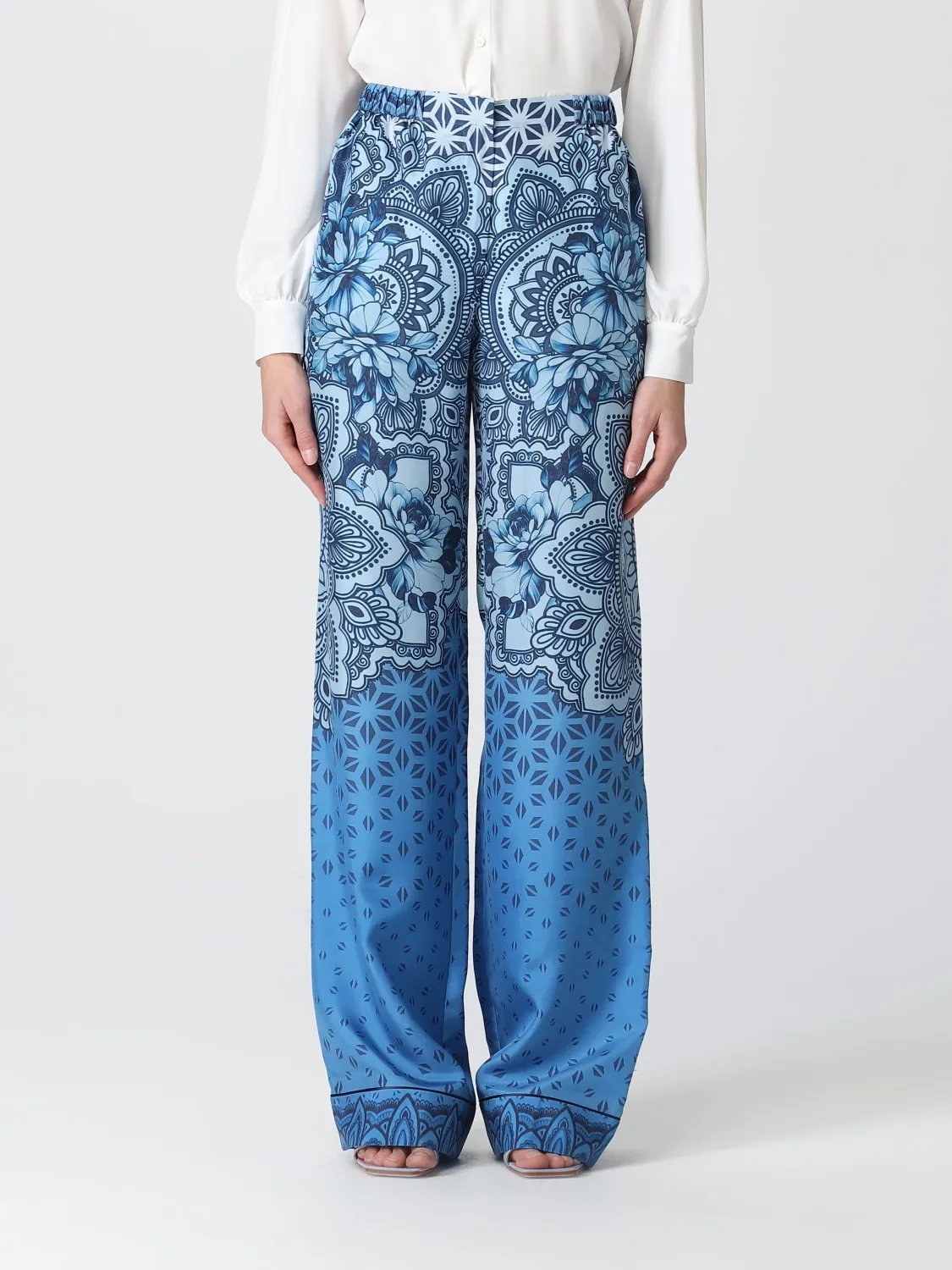 Pantalone Alberta Ferretti in seta habotai