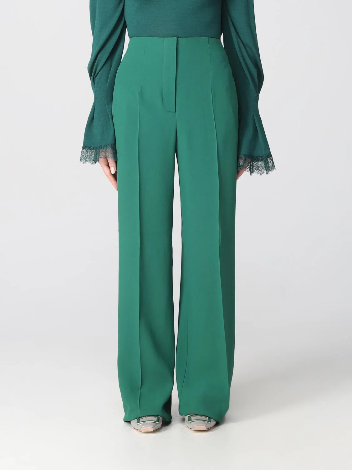 Pantalone Alberta Ferretti in enver satin