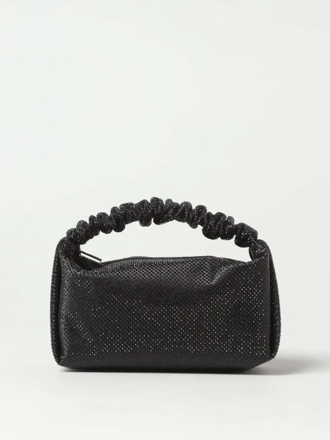 Borsa Scrunchie Alexander Wang in raso con strass all over