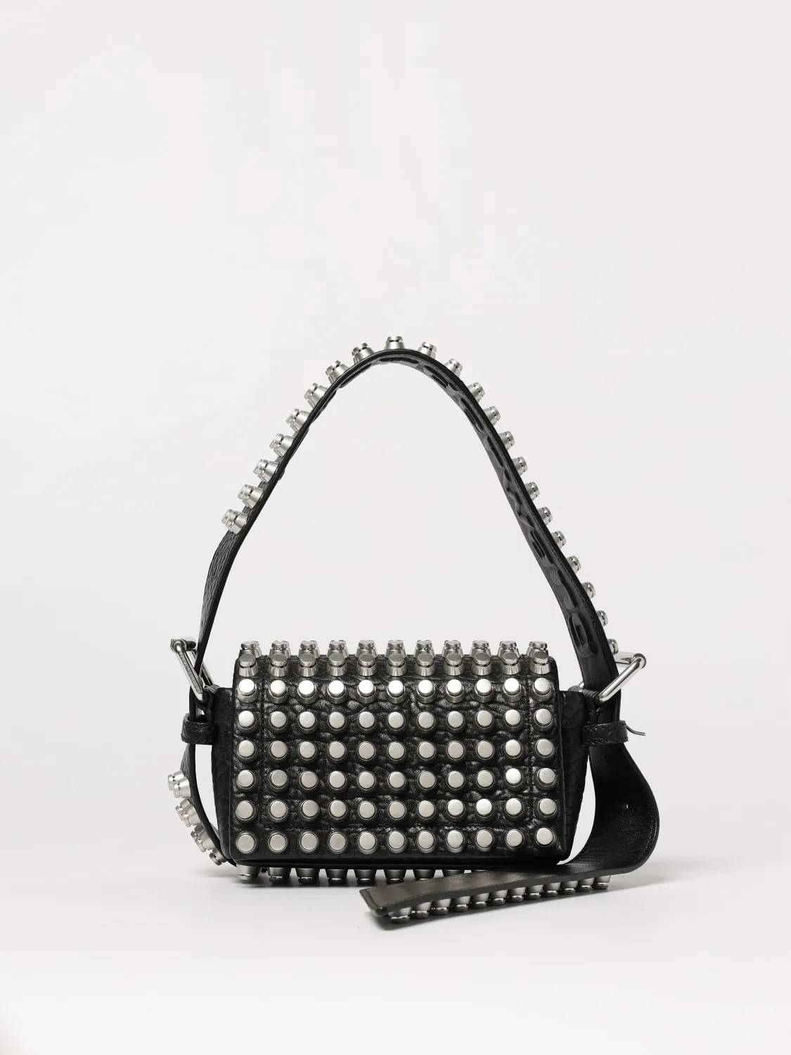 Borsa Ricco Alexander Wang in pelle a grana con borchie all over