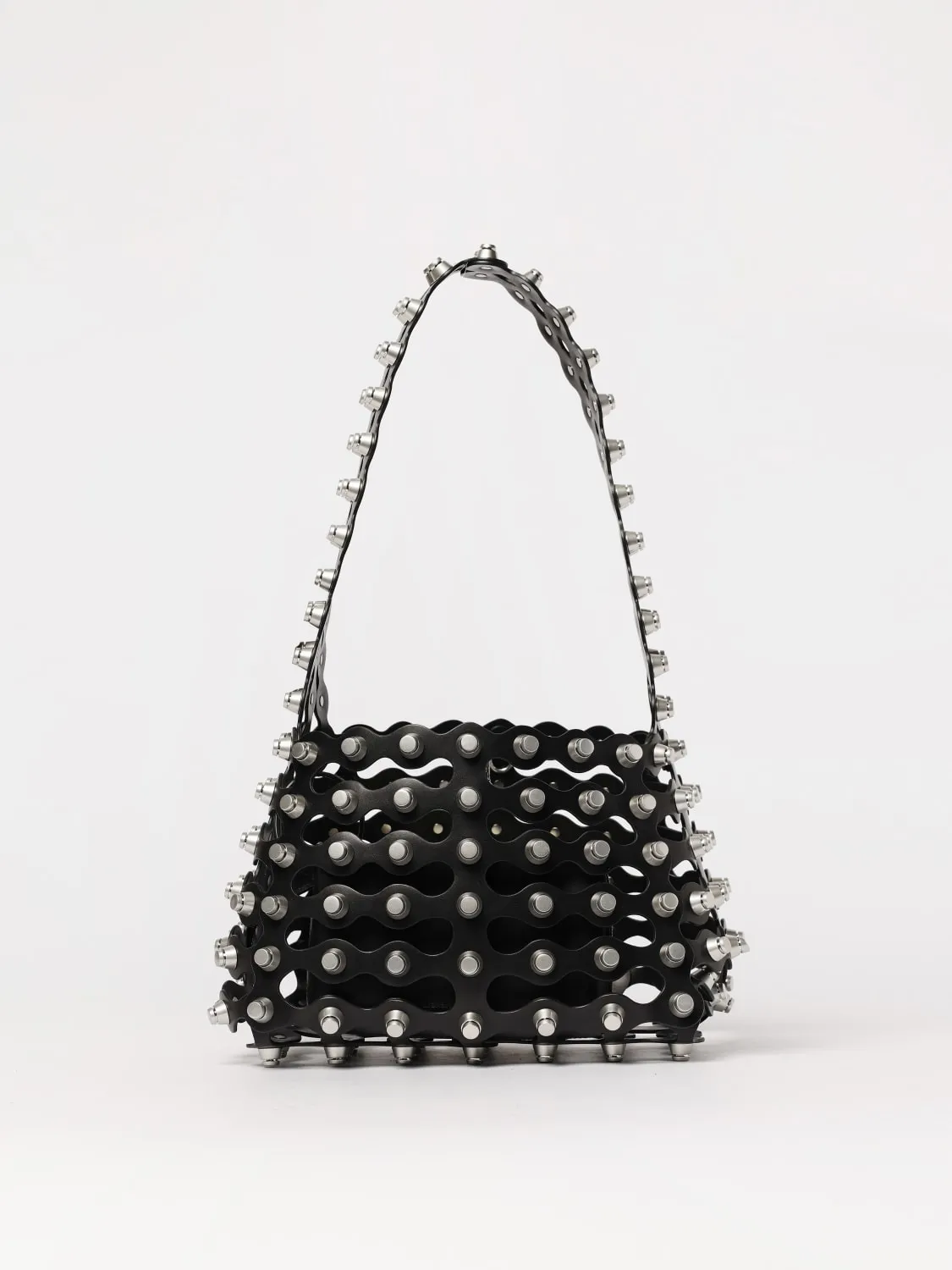 Borsa Rex Alexander Wang in pelle traforata con borchie all over